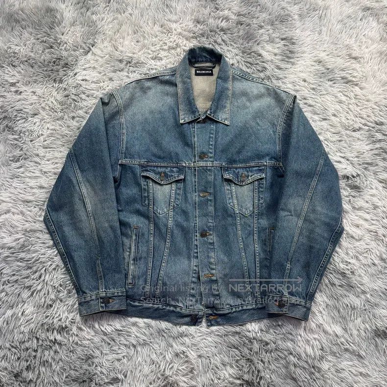 Balenciaga Balenciaga Wheat ear denim jacket jacket Size US M / EU 48-50 / 2 - 1 Thumbnail
