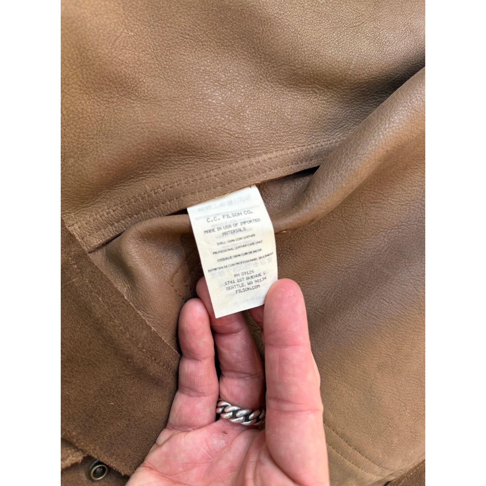Filson Filson Roughout Leather Short Cruiser Jacket Size US XL / EU 56 / 4 - 6 Thumbnail