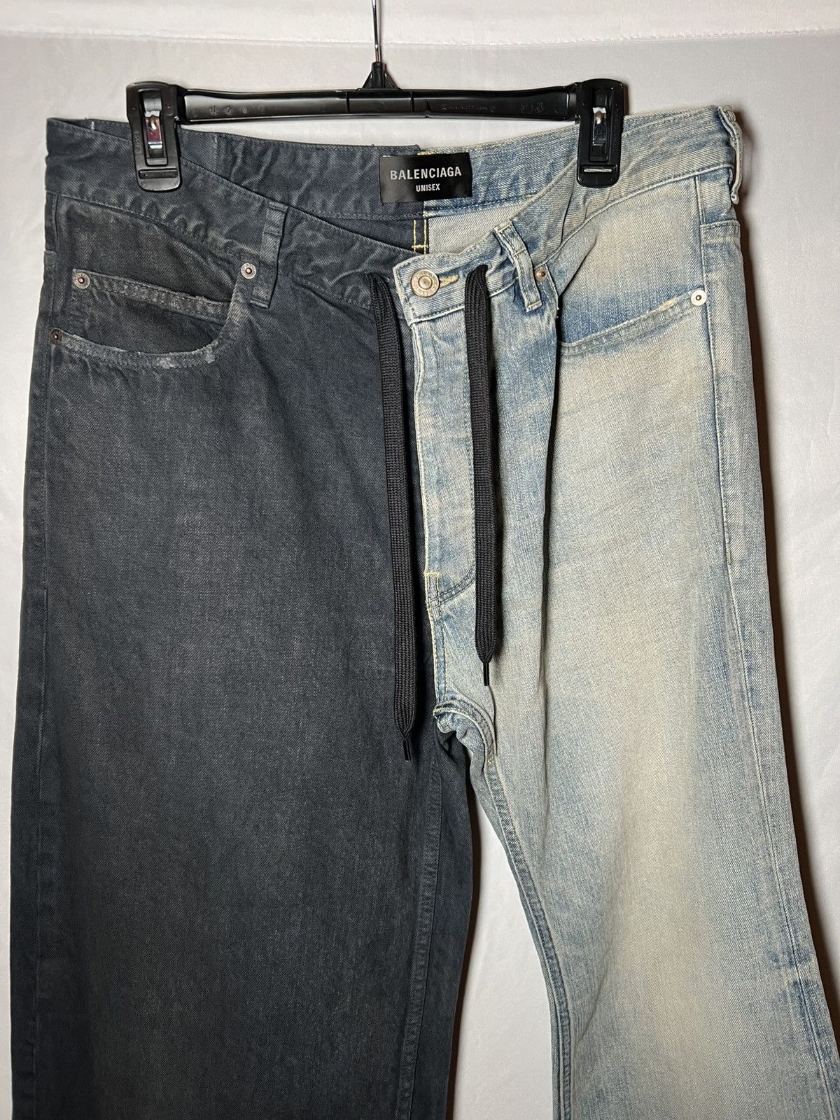 Balenciaga Balenciaga FW24 Blue Fifty Fifty Jeans Size US 30 / EU 46 - 2 Thumbnail