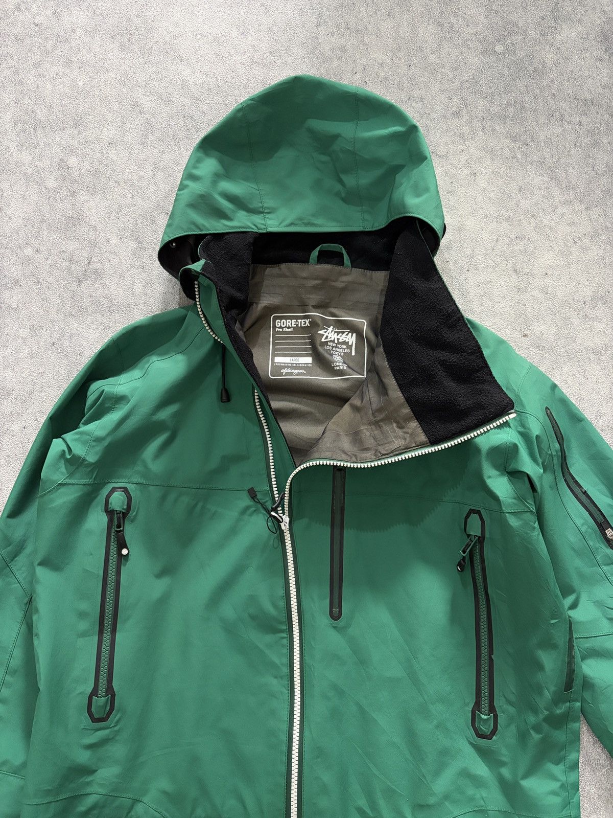 Stussy A/W11 Stussy AFDICEGEAR Asymmetric Goretex Jacket | Grailed
