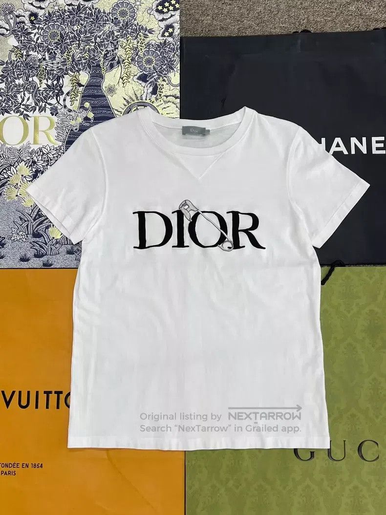 Dior Dior Size12+ Pin-embroidered short-sleeved T-shirt Size 4XL / US 24-26 - 1 Thumbnail