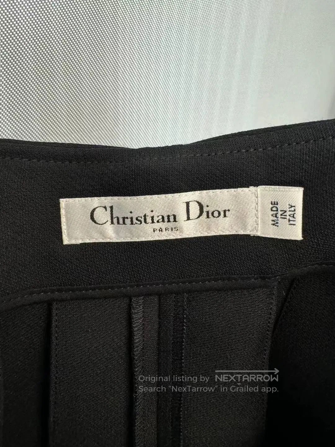 Dior dior black wool silk blend pleated skirt. Size US 34 / EU 50 - 4 Thumbnail