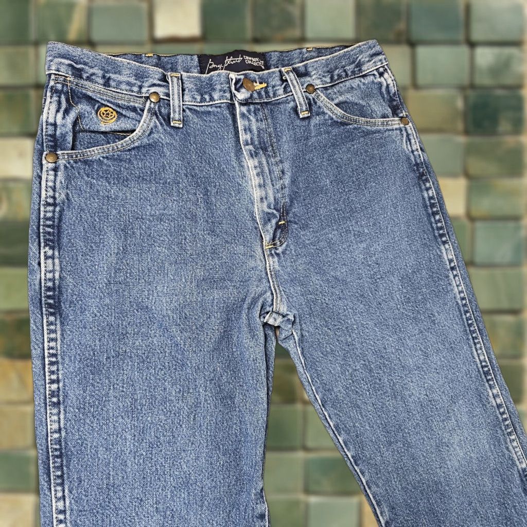 Wrangler Wrangler George Strait Cowboy Cut Collection Jeans Mens 32x28 Denim Blue Regular Straight Pants Cowboy Size US 32 / EU 48 - 1 Thumbnail