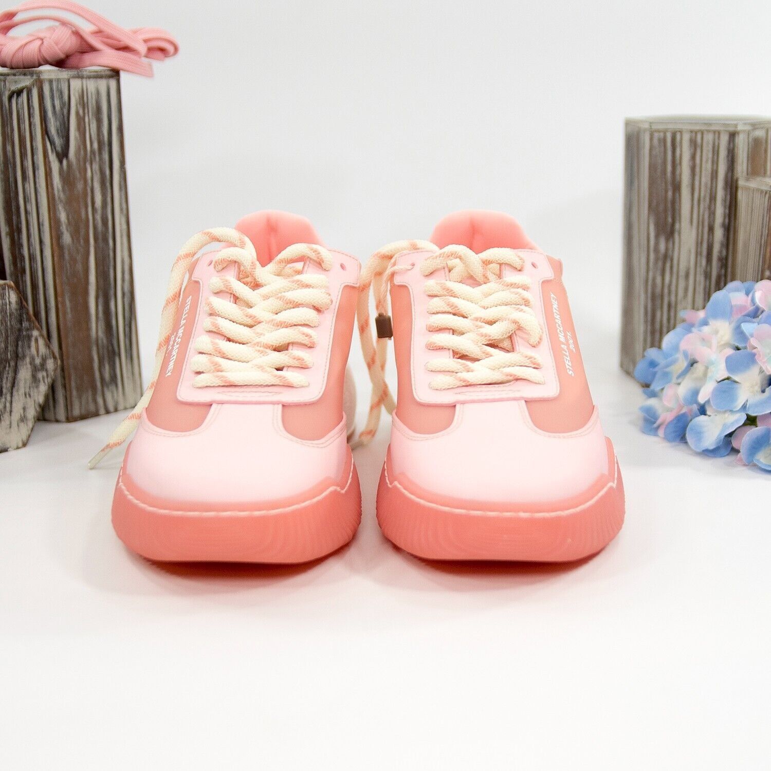 Stella McCartney Stella McCarney Rose Loop Oversize Vegan Leather Sneaker Size US 8 / IT 38 - 6 Thumbnail
