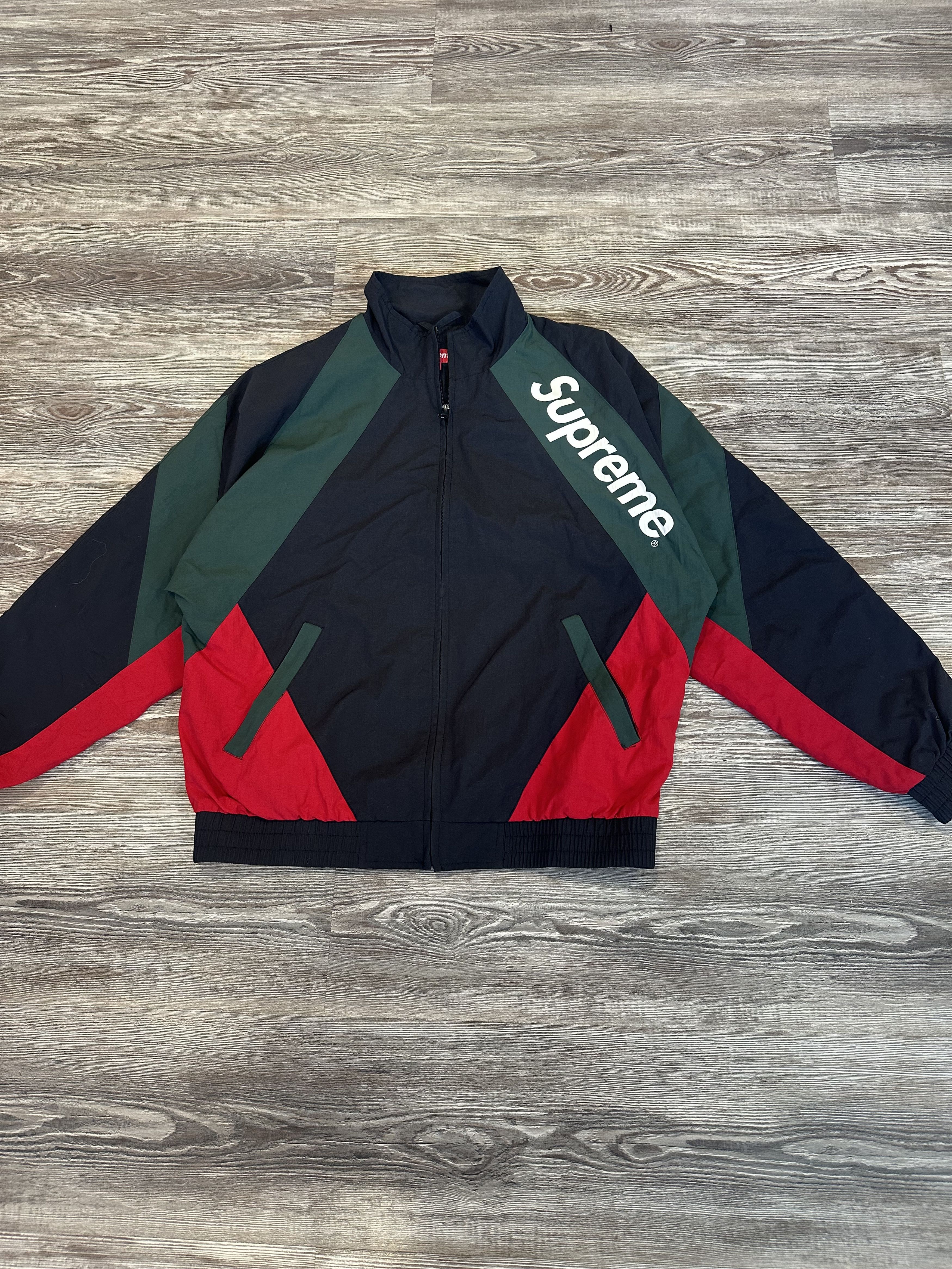 Supreme Supreme Raglan Court Flag Jacket With Built In Hood | Grailed
