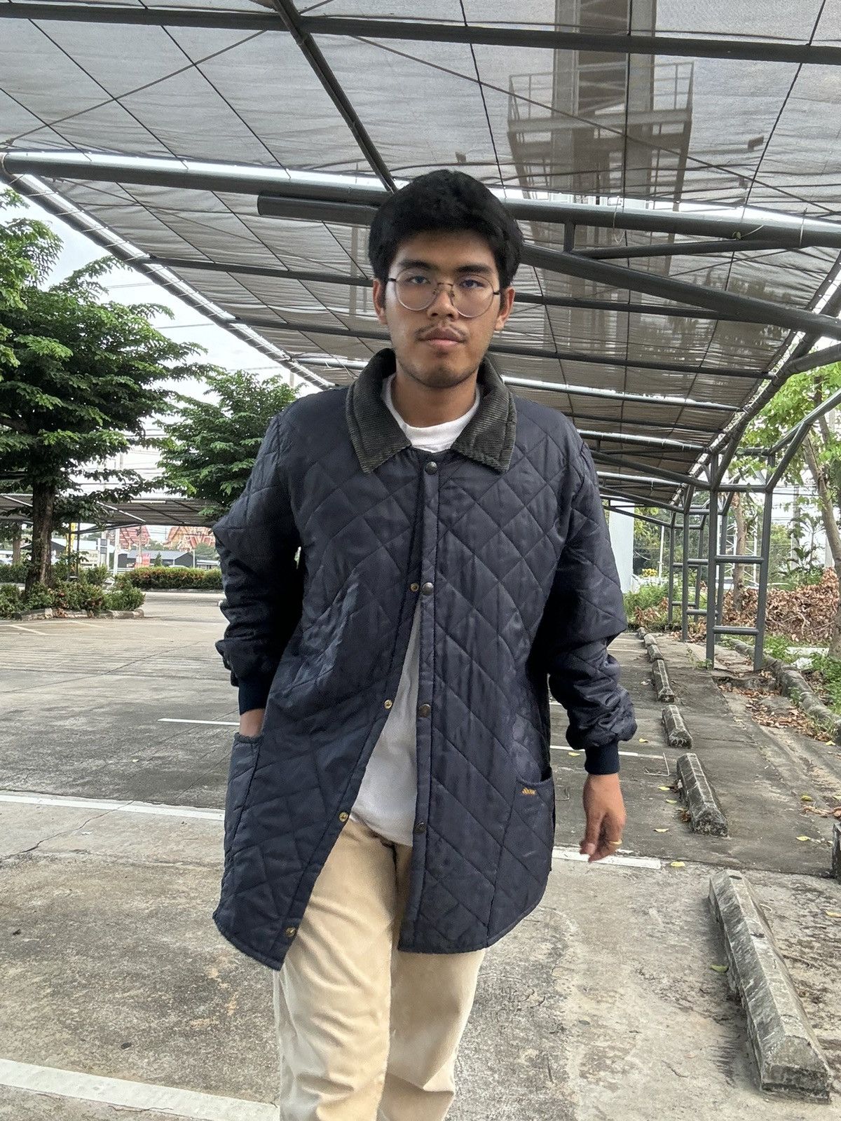 Barbour × Vintage Vintage Barbour Liddesdale Quilted Jacket XL Navy Size US XL / EU 56 / 4 - 8 Thumbnail