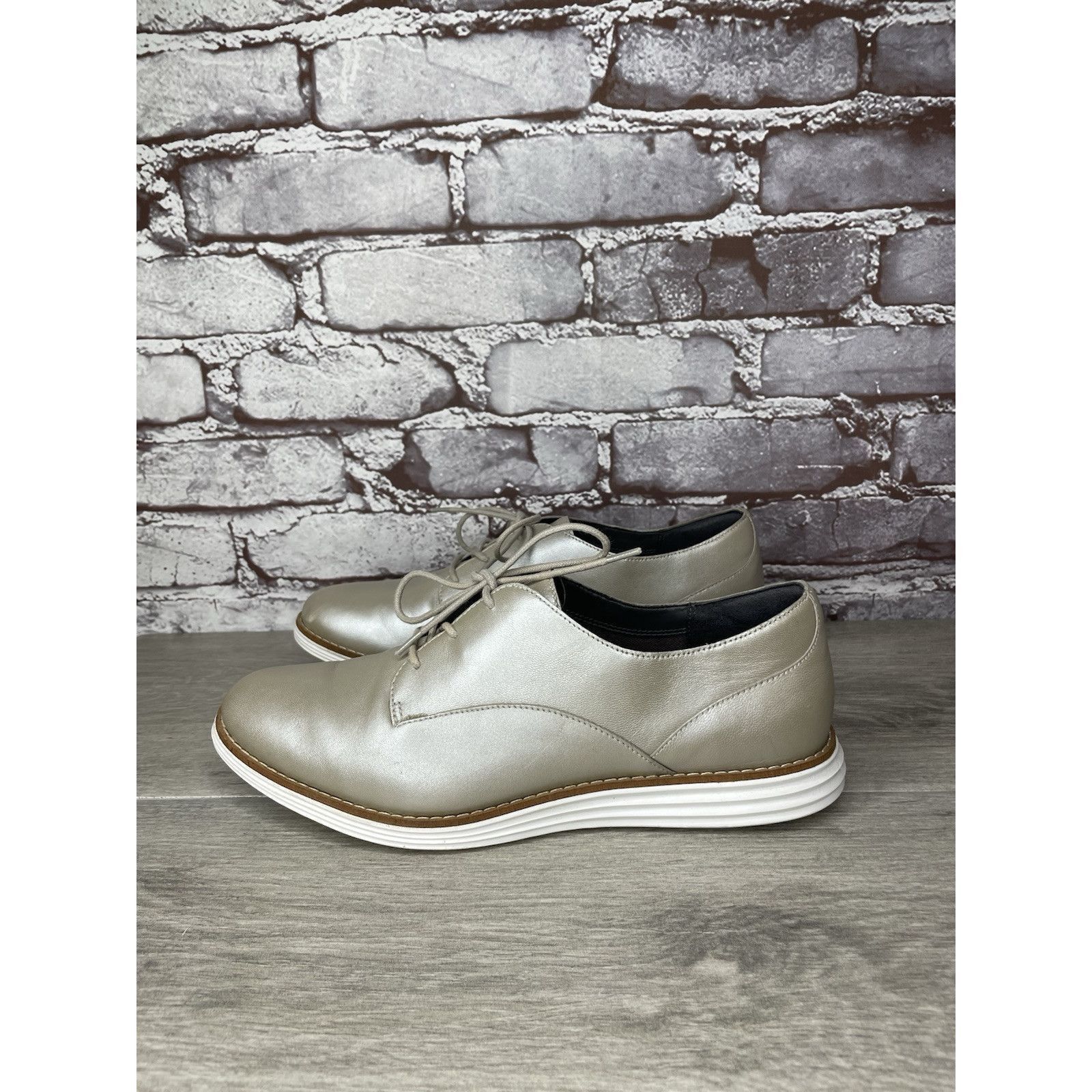 Cole Haan Cole Haan Original Grand Pearl Metallic Oxfords Shoes Women Size US 8 / IT 38 - 12 Thumbnail