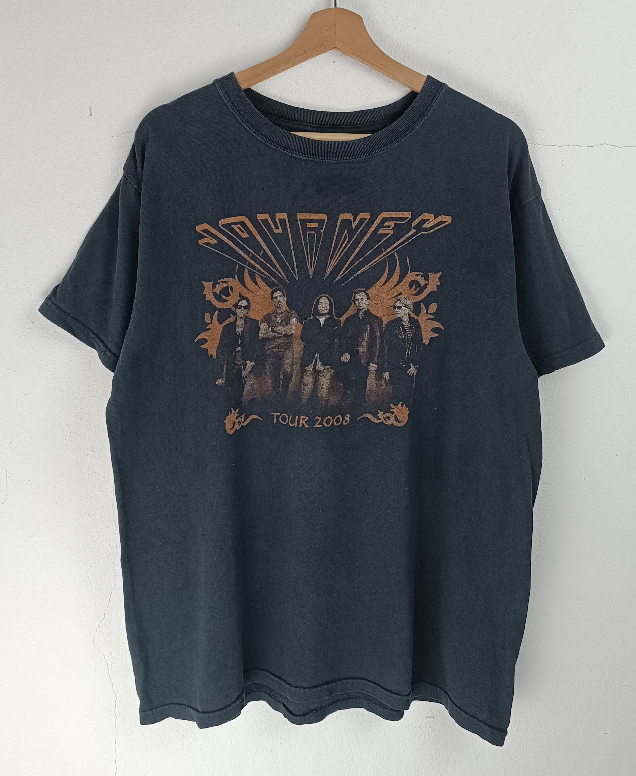 Band Tees VINTAGE 2008 JOURNEY TOUR TEE deff bon jovi floyd Size US L / EU 52-54 / 3 - 3 Thumbnail