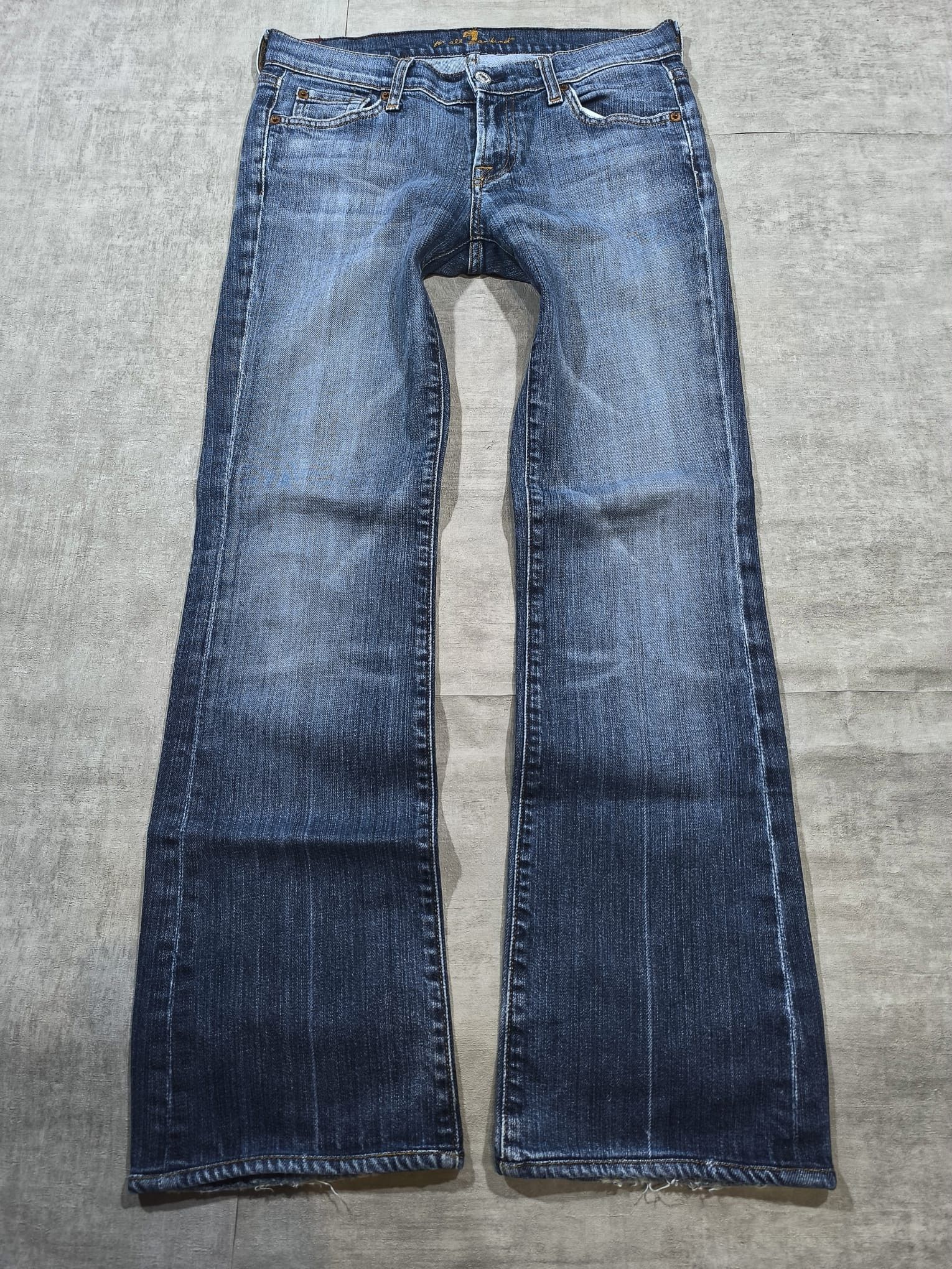 7 For All Mankind 7FORALLMANKIND DISTRESSED LOWRISE BOOTCUT JEANS Size 30" / US 8 / IT 44 - 2 Thumbnail