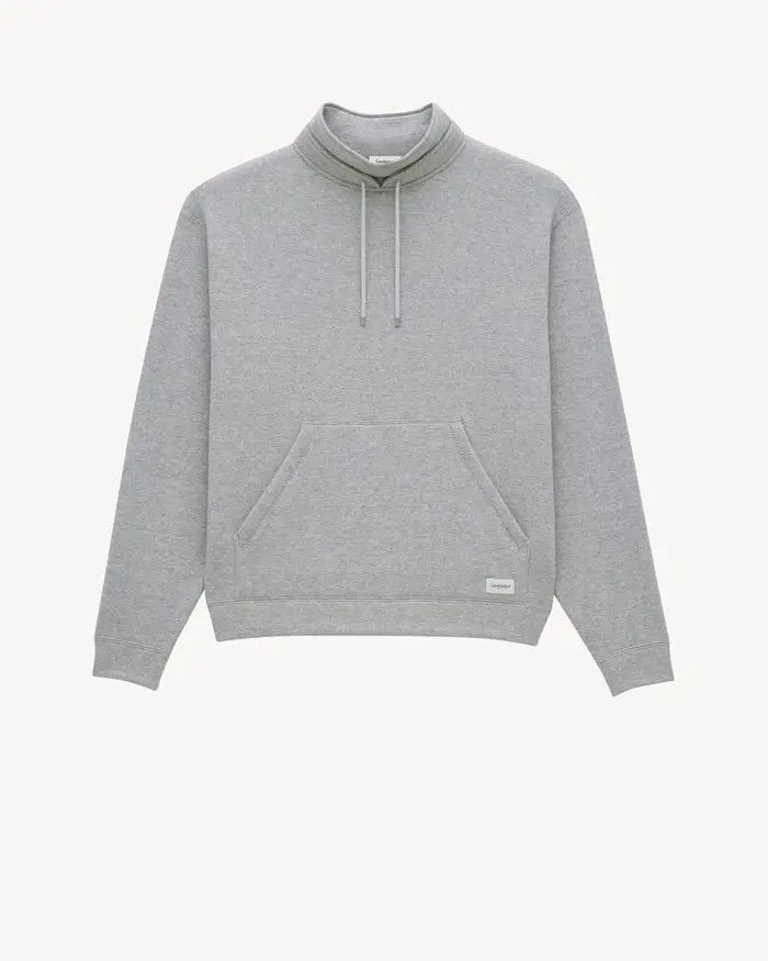 Saint Laurent Paris oc11z1225 795387 High-Neck Sweatshirt & Hoodie in Gris Chine Size US XXL / EU 58 / 5 - 1 Thumbnail