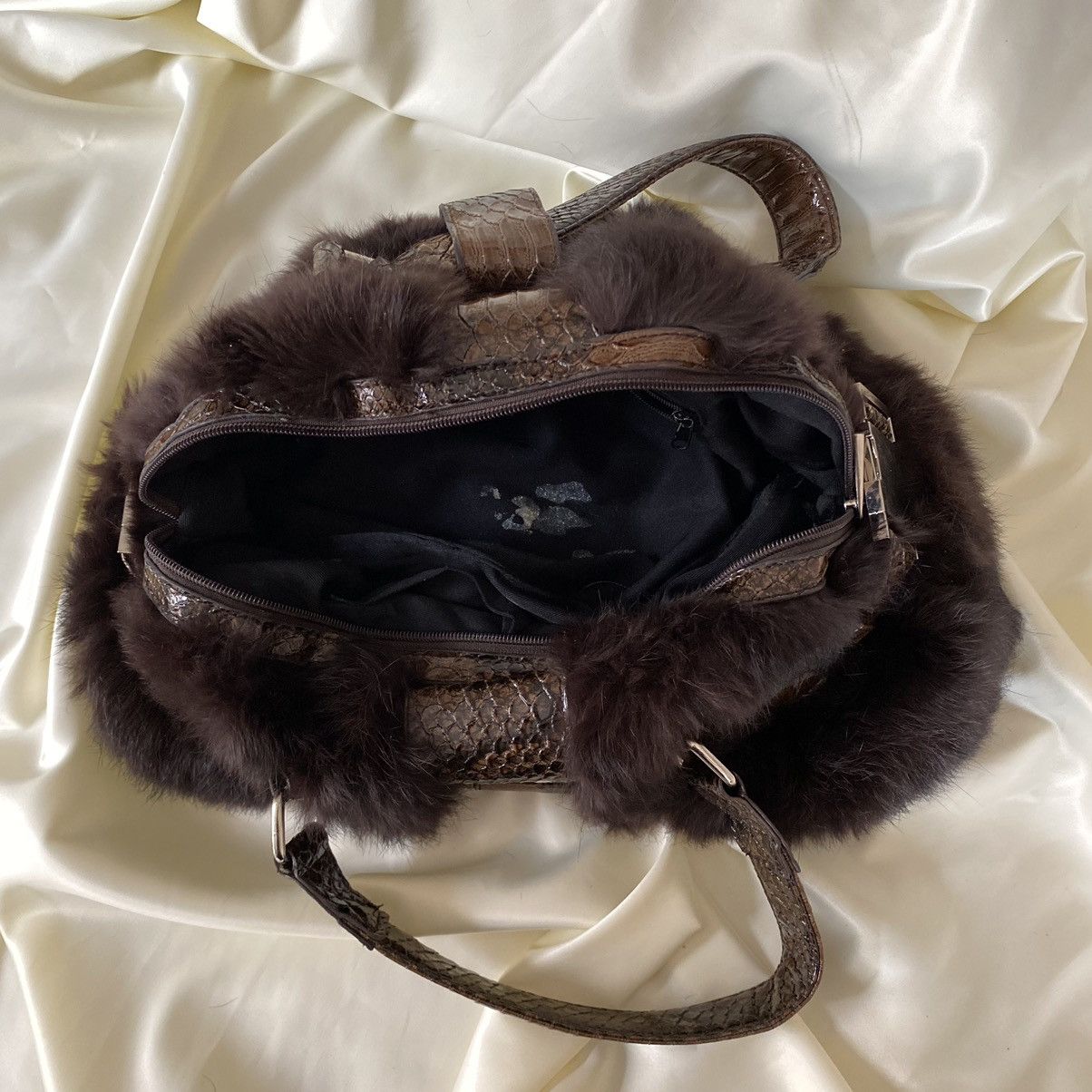 Vintage Vintage faux fur brown shoulder bag Size ONE SIZE - 7 Thumbnail