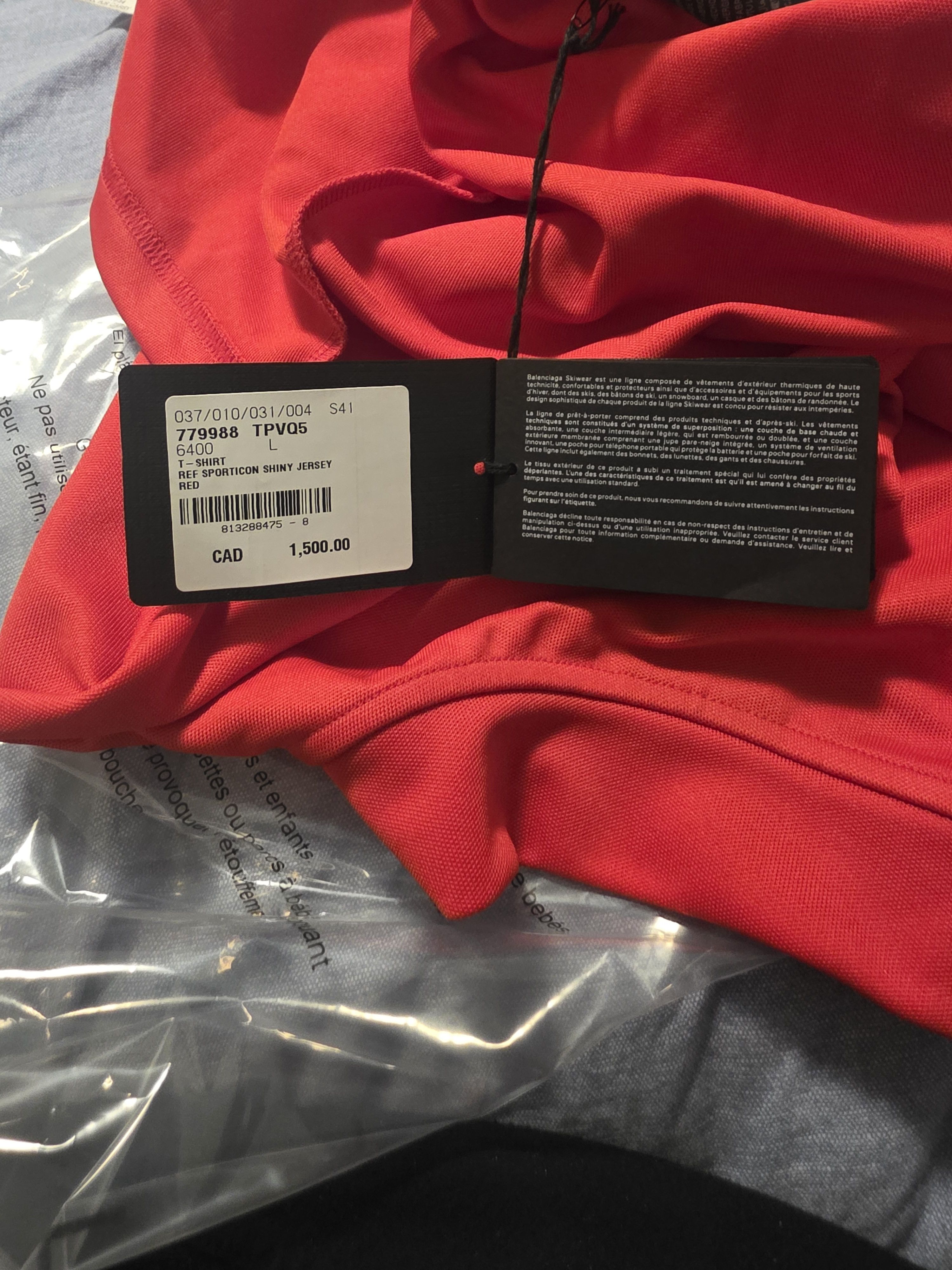 Balenciaga Skiwear Sport Icon Shiny Jersey Ski T-Shirt l Size US L / EU 52-54 / 3 - 10 Thumbnail
