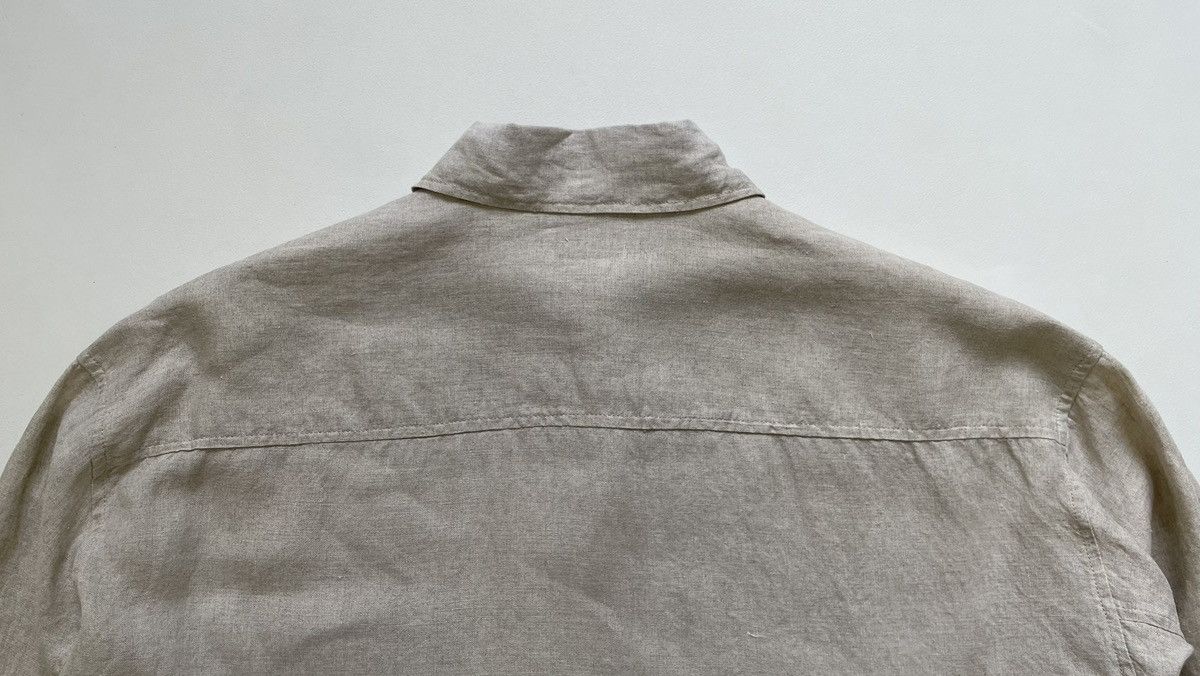 Dries Van Noten Early 2000s Beige Linen Over Shirt Size US M / EU 48-50 / 2 - 13 Thumbnail