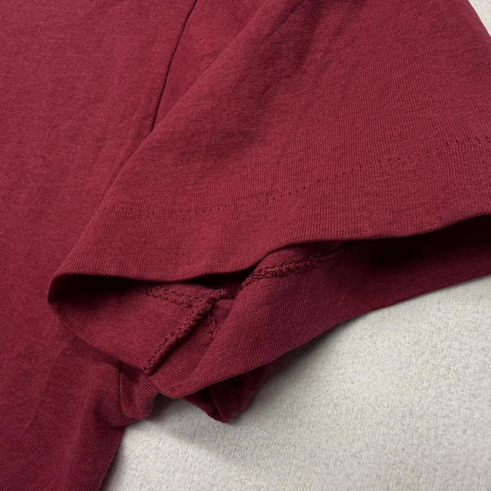 Other Vintage 80s/90s single stitch burgundy pocket tee Size US XXL / EU 58 / 5 - 4 Thumbnail
