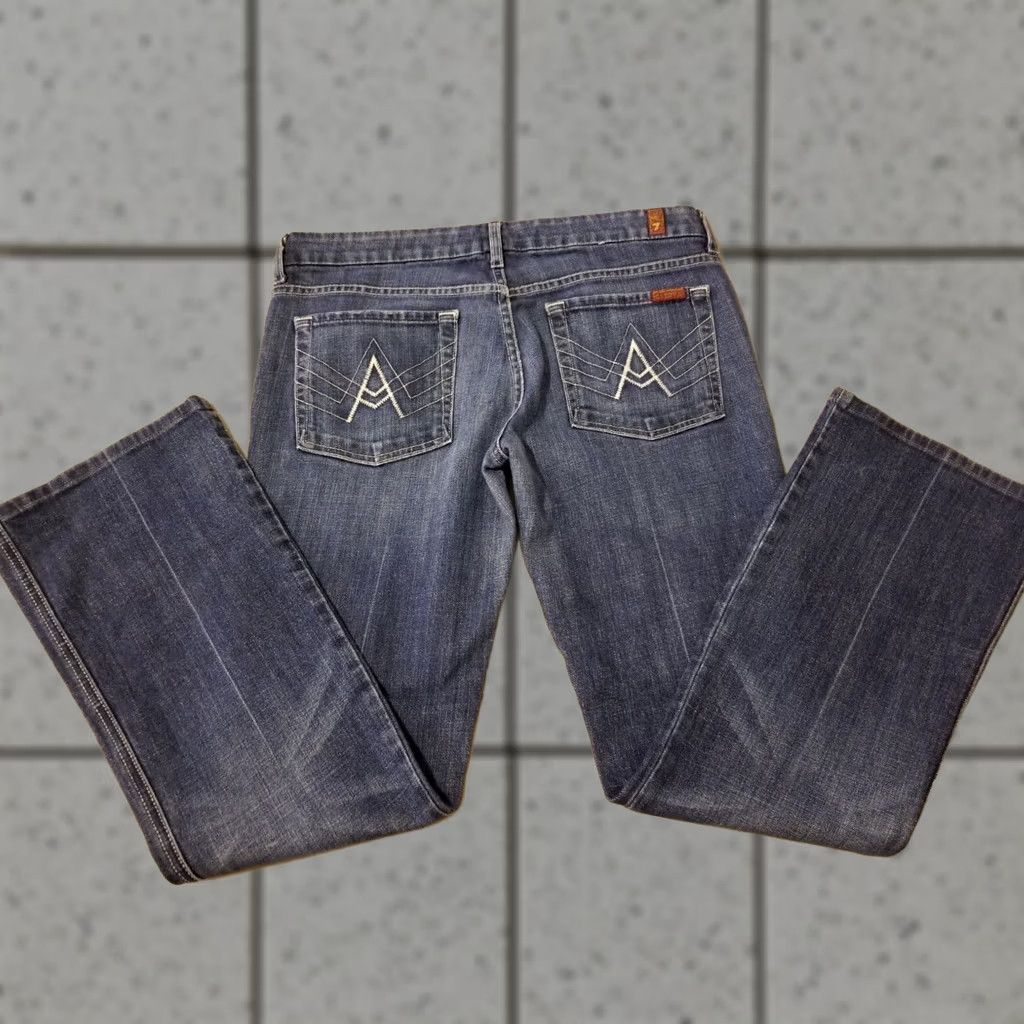 7 For All Mankind Womens 7 For All Mankind Jeans 31 Denim Pants Stretch Flared Blue Womens Jeans Type Denim Stretch Flared 7 For All Mankind Mens? Size 24" / US 00 / IT 34 - 1 Thumbnail