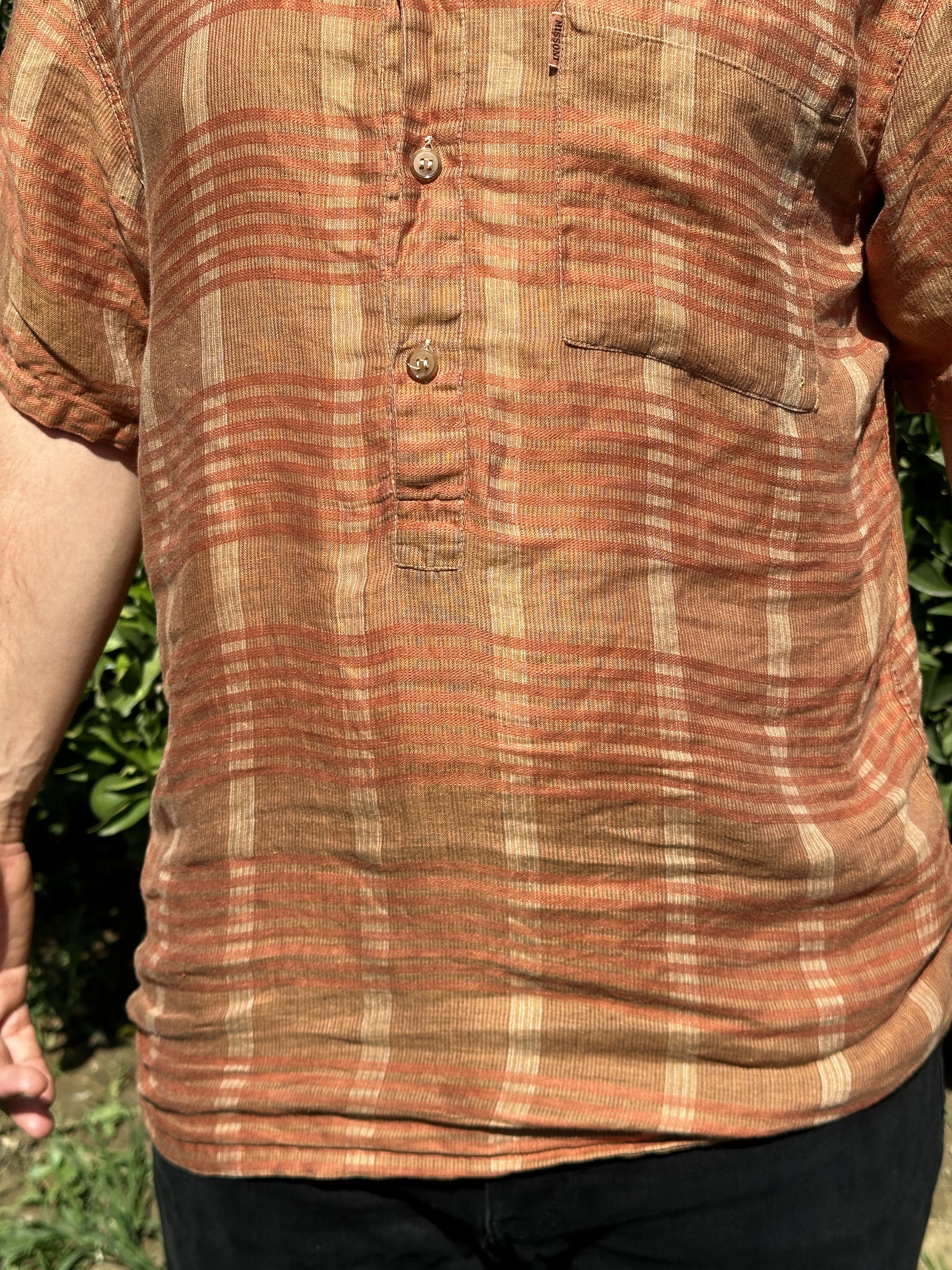 Missoni Missoni Uomo Check CasualDress Shirt Flax Linen Retro Size L Size US L / EU 52-54 / 3 - 8 Thumbnail