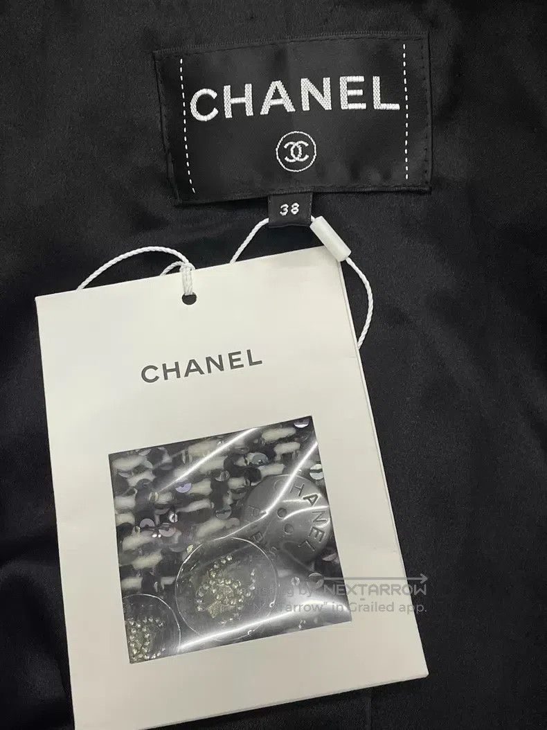 Chanel Chanel Black and white sequined tweed lapel double-breaste Size XS / US 0-2 / IT 36-38 - 4 Thumbnail