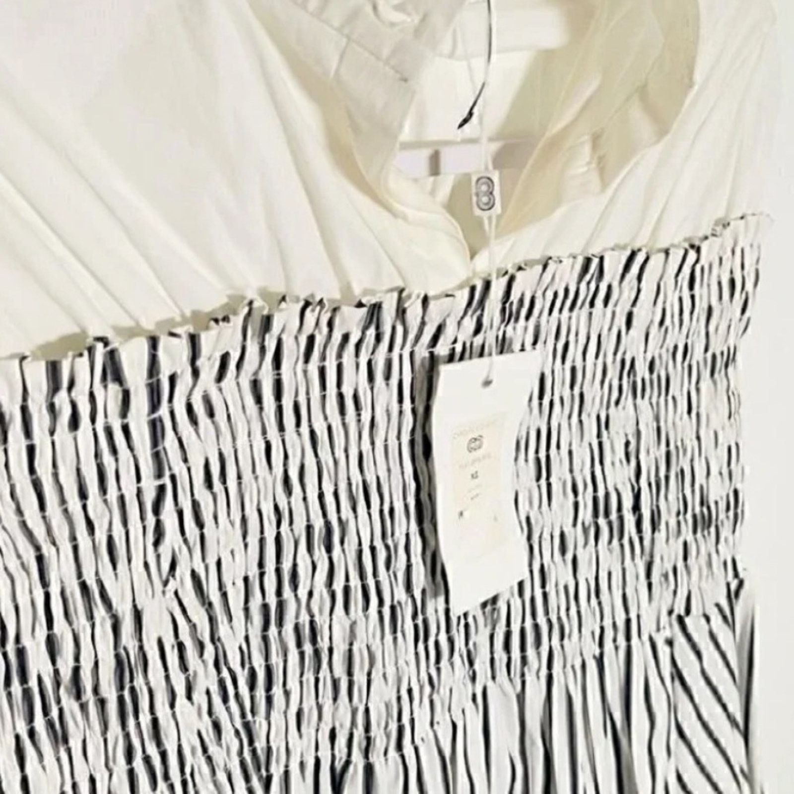 CAROLINE CONSTAS NEW Caroline Constas Ali Smocked Top XS $595 Size XS / US 0-2 / IT 36-38 - 4 Thumbnail