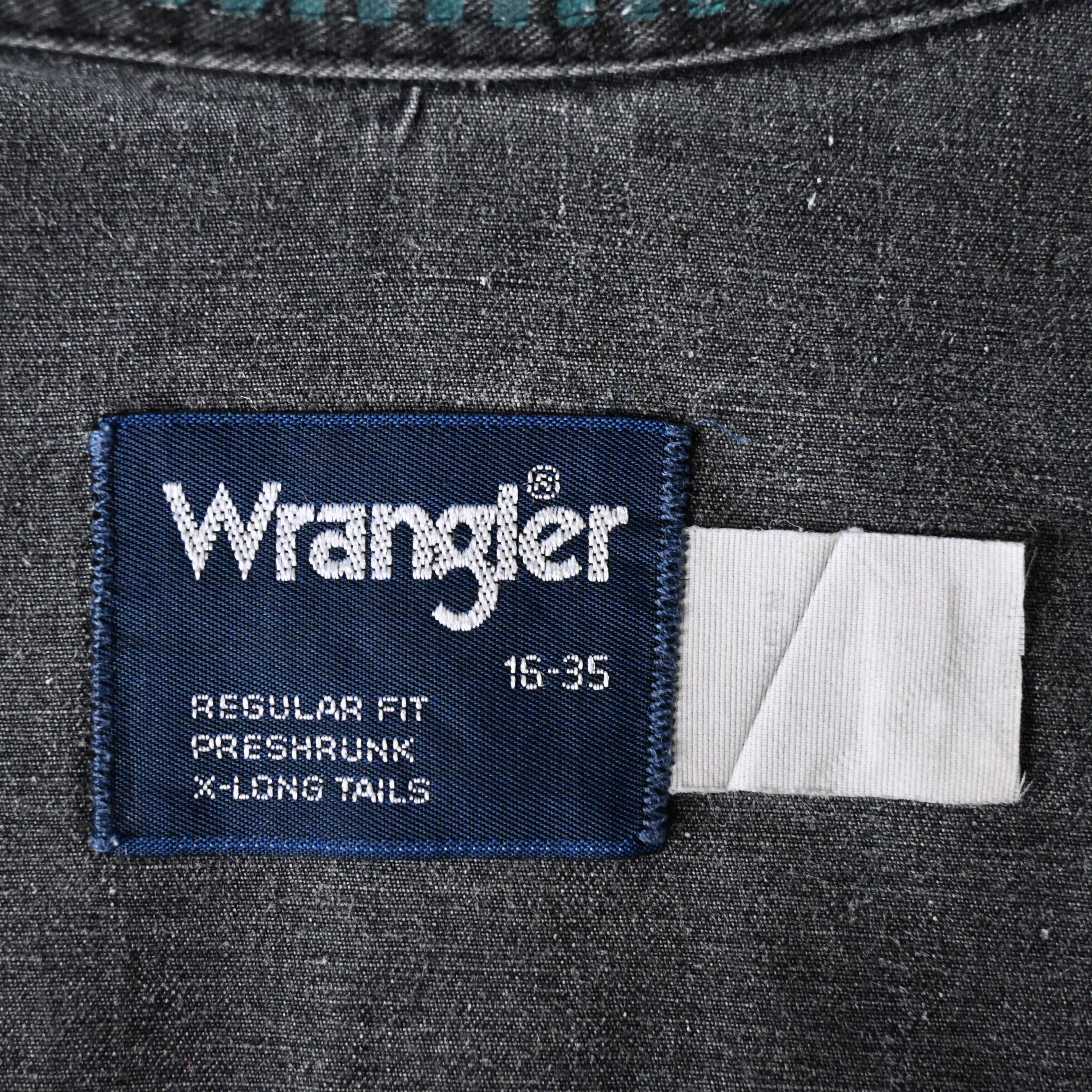 Vintage VTG Wrangler Brushpopper cape shirt Aztec Navajo 16.5-35 Size US L / EU 52-54 / 3 - 15 Thumbnail
