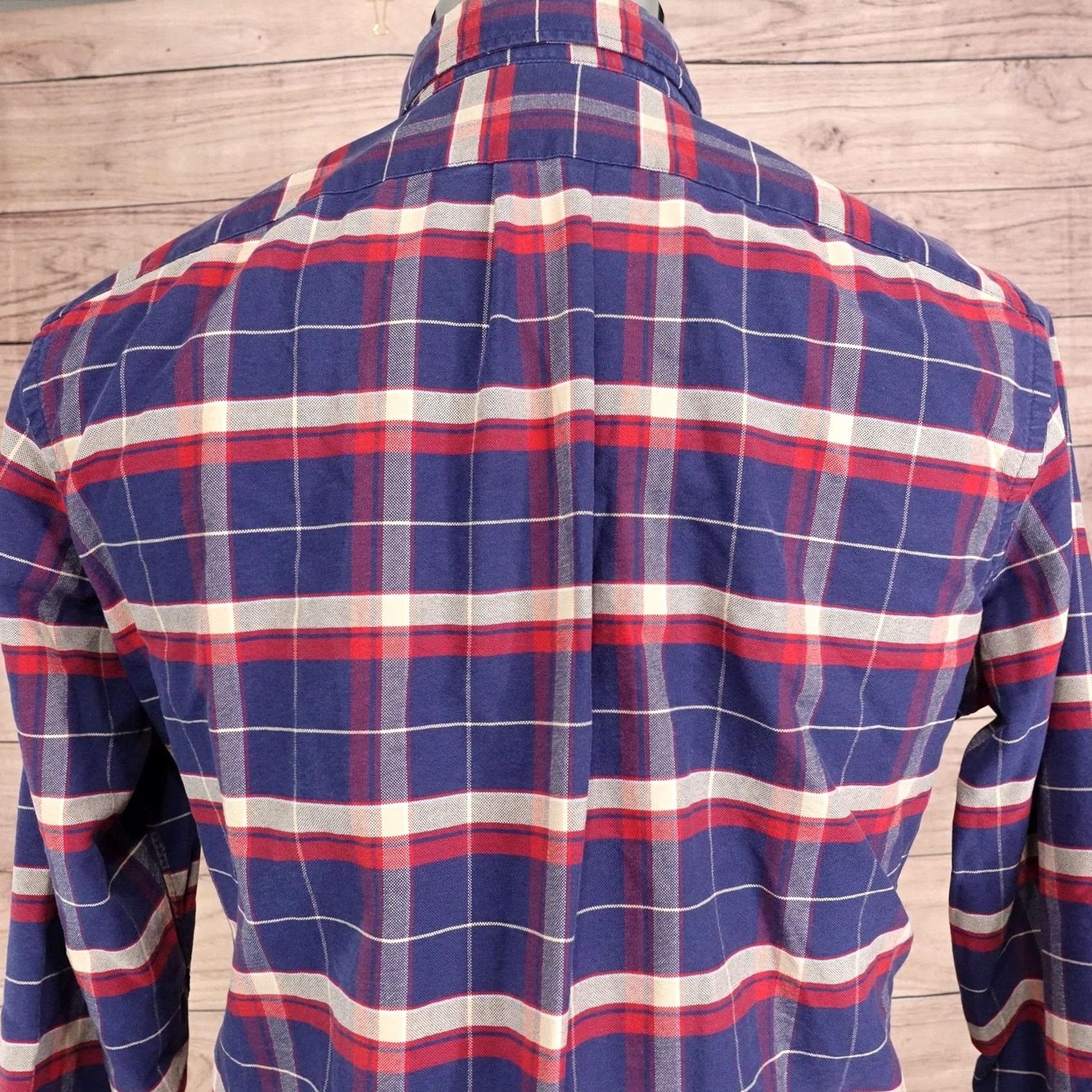 J.Crew J.CREW Shirt Mens M Blue Plaid Long Sleeve Button-Up Slim Oxford 100% Cotton Size US M / EU 48-50 / 2 - 5 Thumbnail