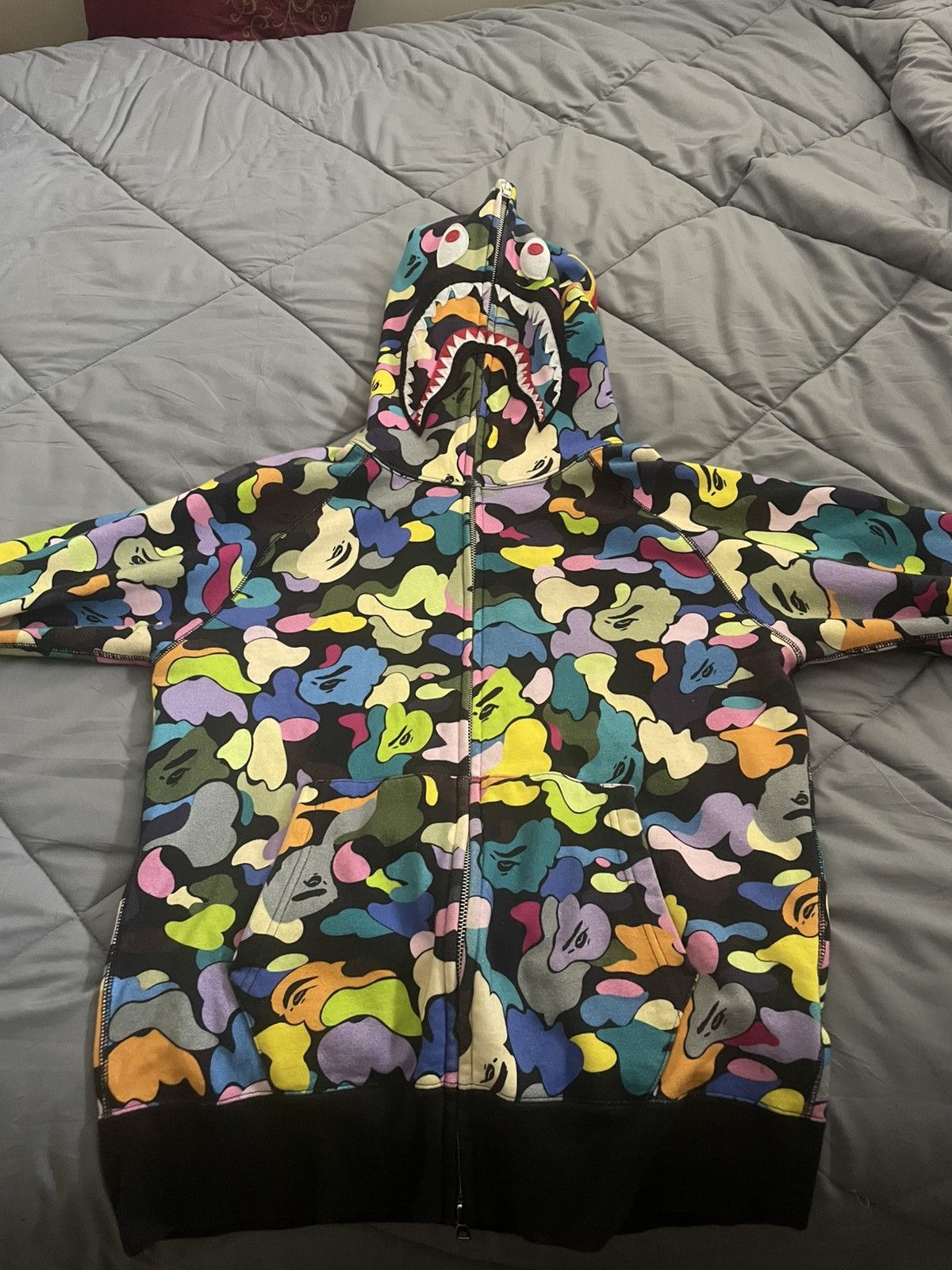 Bape Ponr Shark Hoodie | Grailed