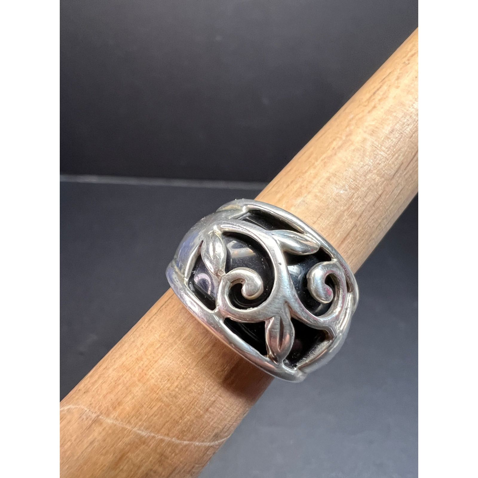 Other Vintage sterling silver black onyx ring size 5 Size ONE SIZE - 7 Thumbnail