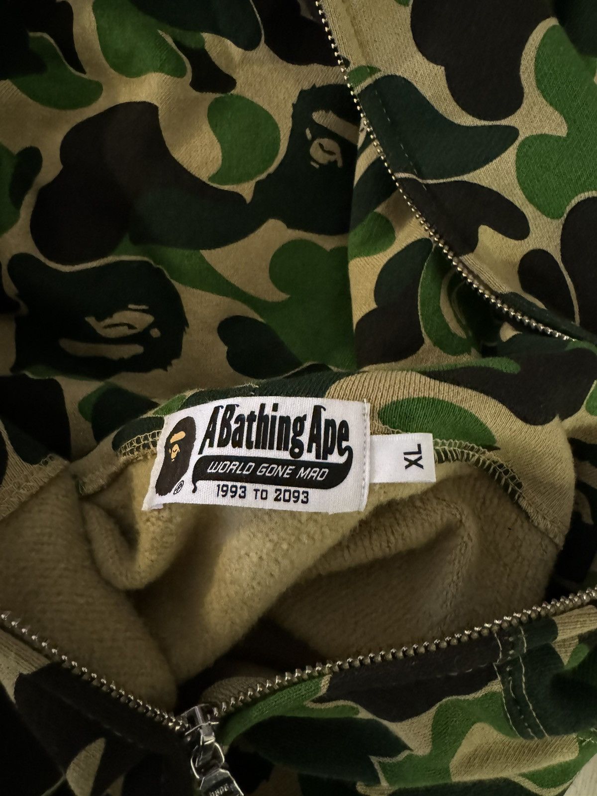 Bape Bape ABC Camo Relaxed Full Zip Hoodie Size US XL / EU 56 / 4 - 5 Thumbnail