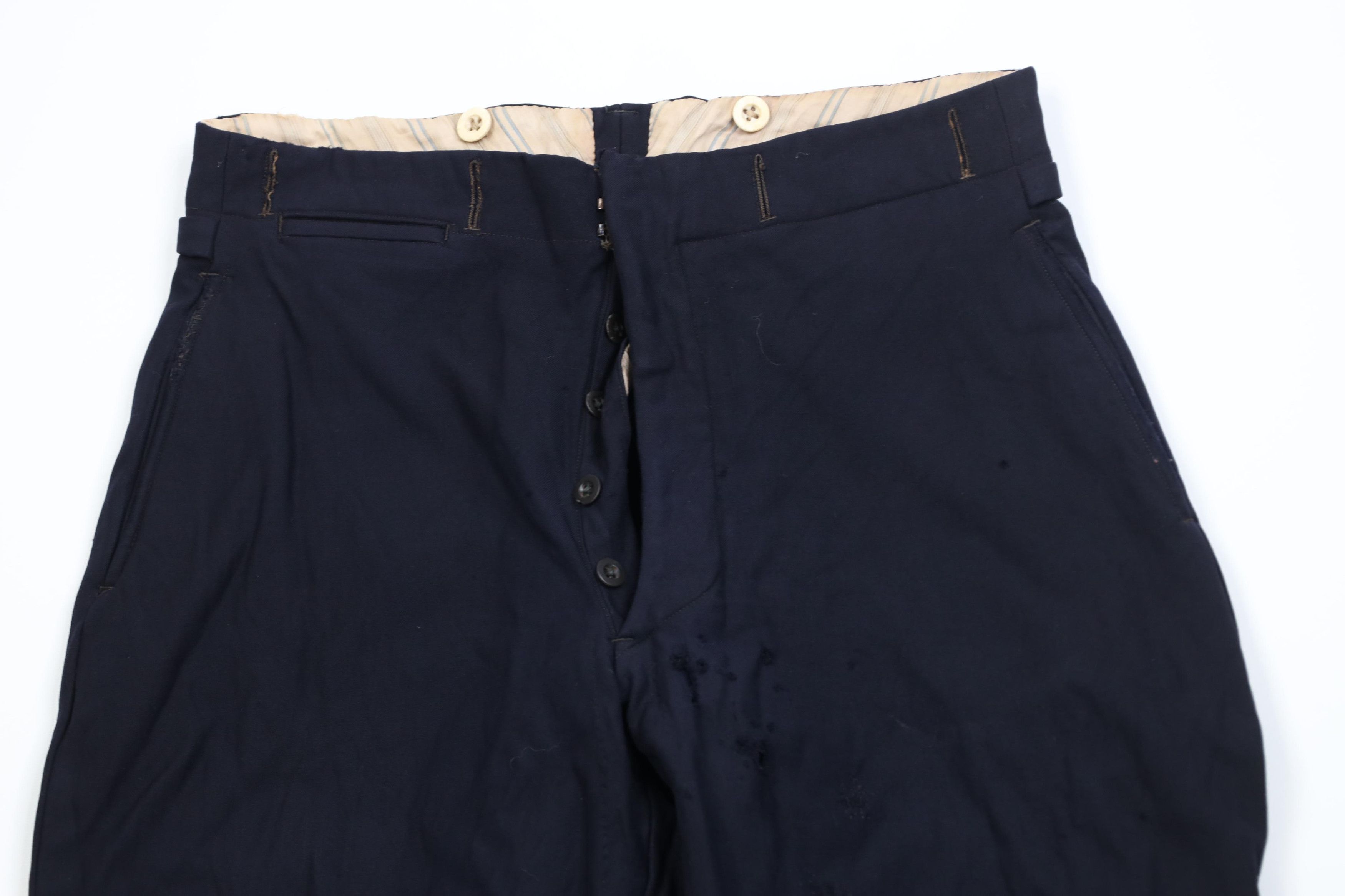 Vintage Vintage Early 1900s Button Fly Wool Gabardine Buckle Pants Size US 30 / EU 46 - 2 Thumbnail
