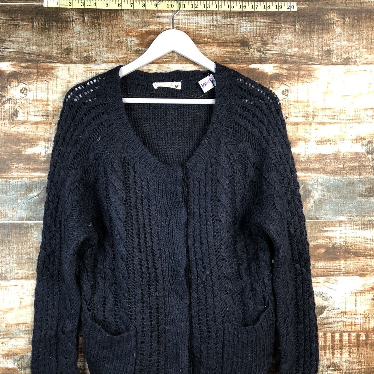 Japanese Brand Earth & Music Econogly Dark Blue Cardigan Knitwear #A2469 Size M / US 6-8 / IT 42-44 - 2 Thumbnail