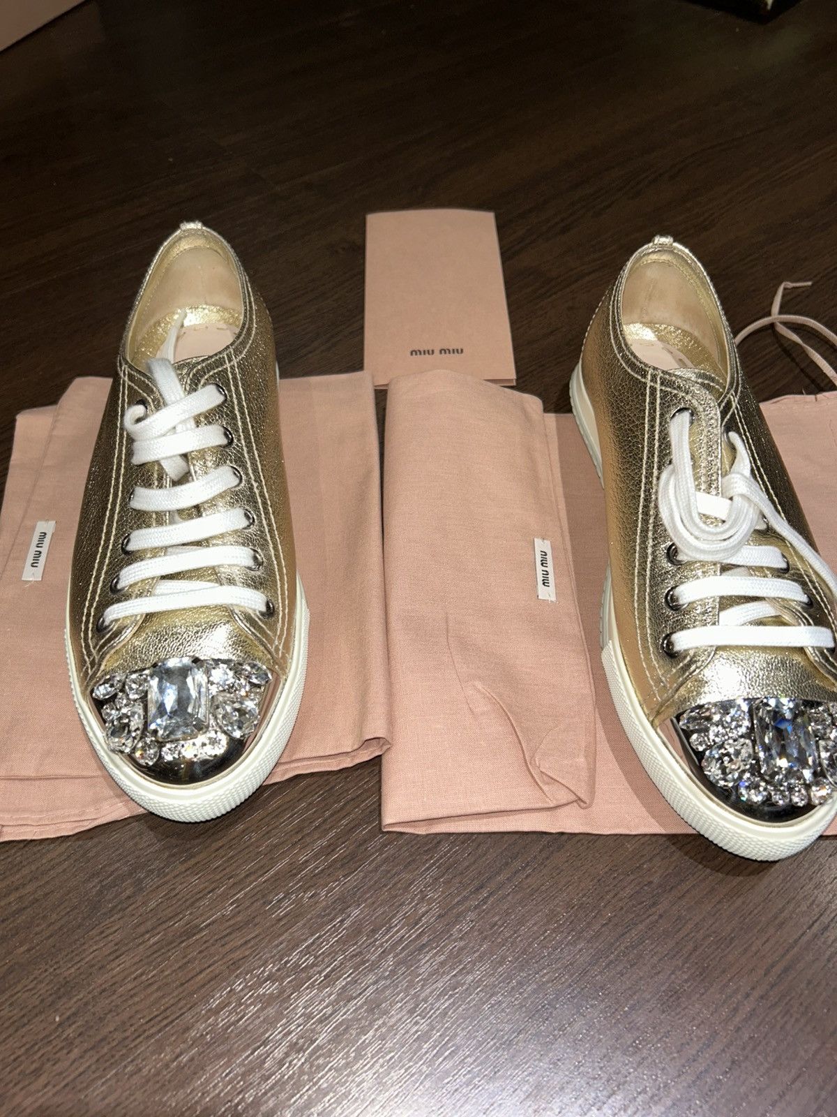 Miu Miu Miu Miu leather sneakers Size US 6.5 / IT 36.5 - 2 Thumbnail