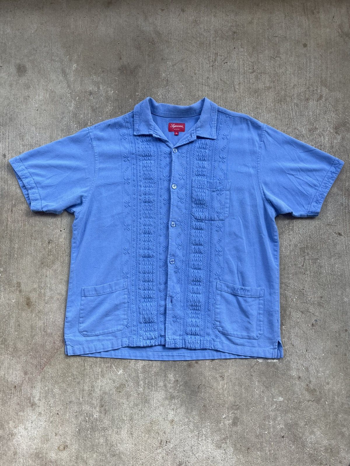 Nike × Supreme Supreme Nike Cotton Blue Stripe Twill Shirt | Grailed