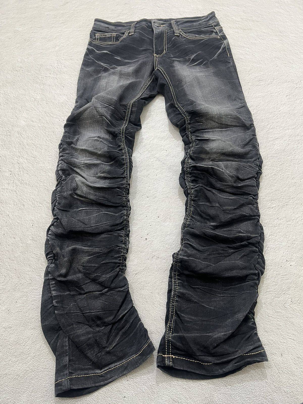 Kapital 2000s Japanese Y's Junya Cdg Wrinkle Bootcut y2k Lgb Ifsix Size US 30 / EU 46 - 1 Thumbnail