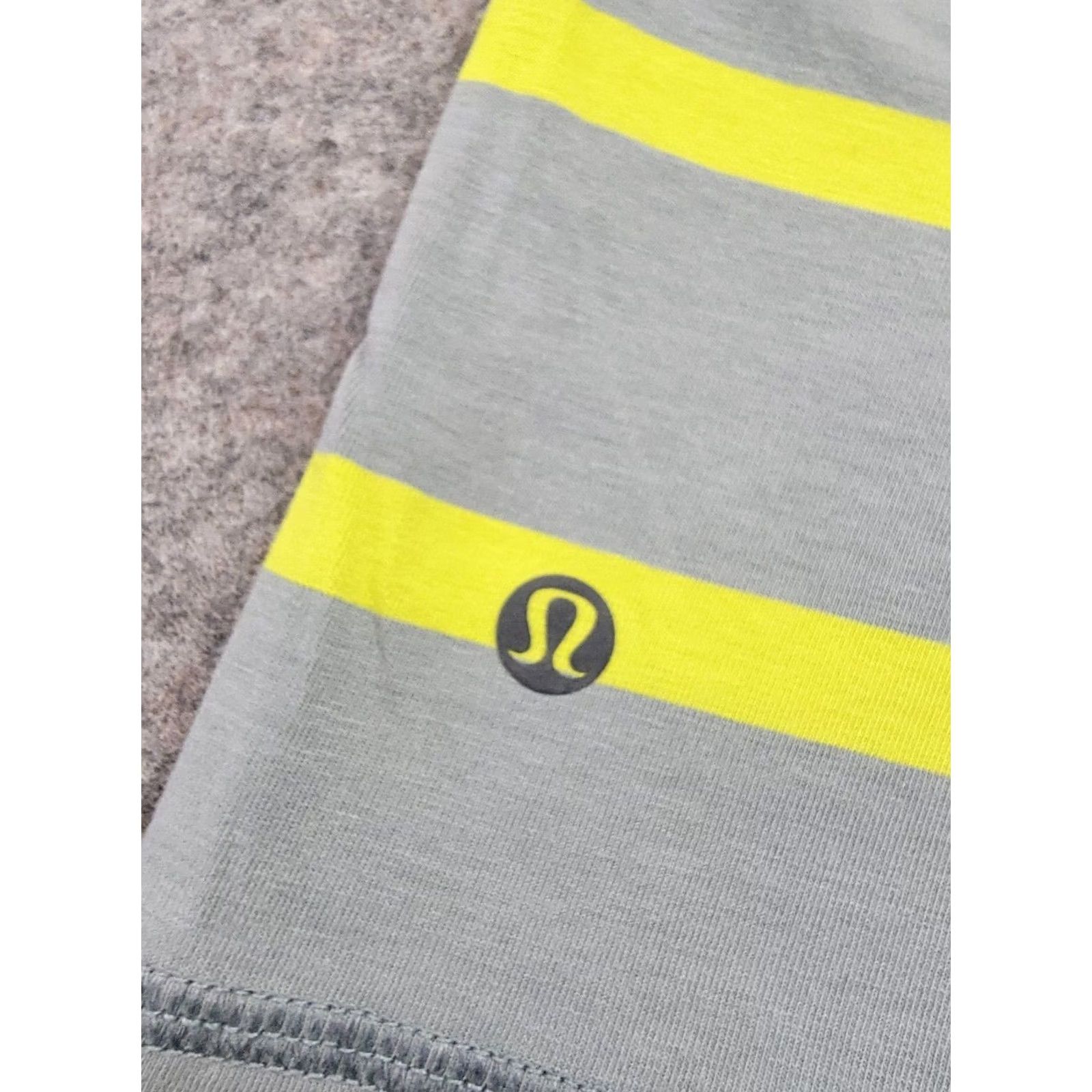 Lululemon Lululemon Shirt Mens Small Gray Yellow Stripe Activewear Sports Colorful Striped Short Sleeve Crew Neck Logo Regular Fit Size US S / EU 44-46 / 1 - 4 Thumbnail