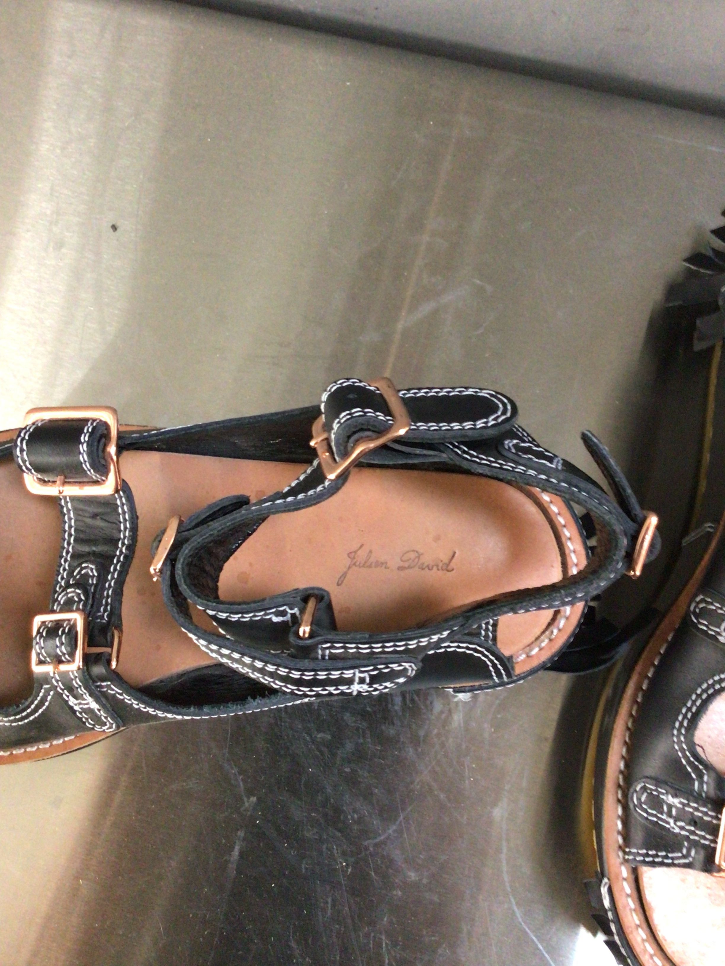 JULIEN DAVID Julien David Black Sandals Size US 6 / IT 36 - 3 Thumbnail