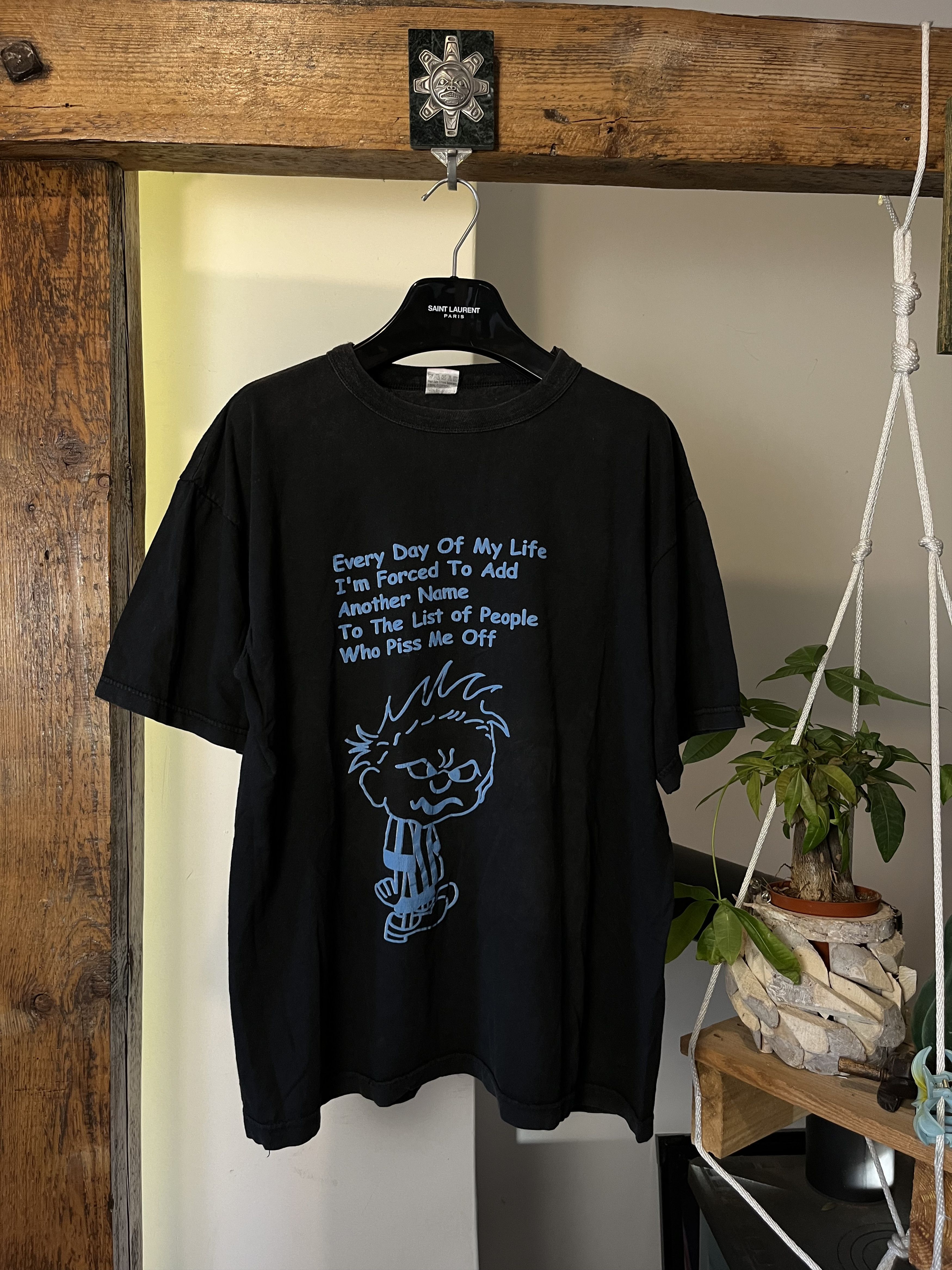 Cartoon Network × Vintage Vintage 90s Calvin and Hobbes Pisse Me Off Funny Humor Tee Size US XL / EU 56 / 4 - 1 Thumbnail