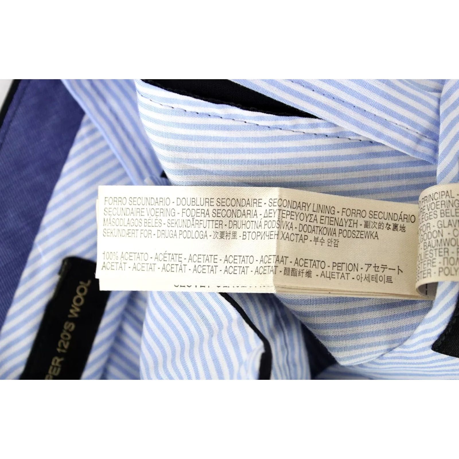 Massimo Dutti Massimo Dutti Trousers Men US 30 Wool Pinstripe Pleated Super 120's Formal Blue 34in Inseam Mens Size US 30 / EU 46 - 5 Thumbnail