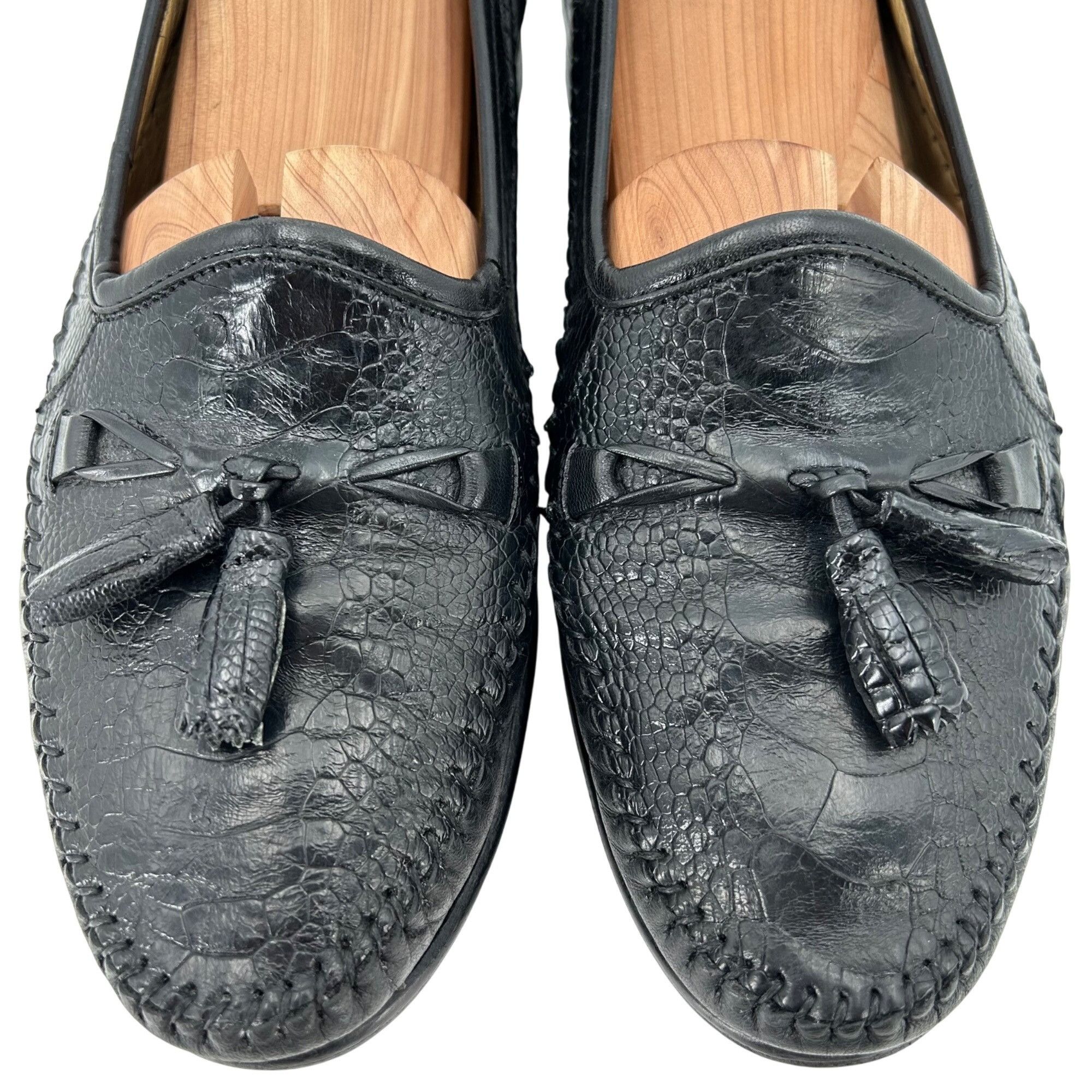 Zelli Vintage Zelli Men's Size 9M Black Exotic Ostrich Leg Leather Size US 9 / EU 42 - 1 Thumbnail