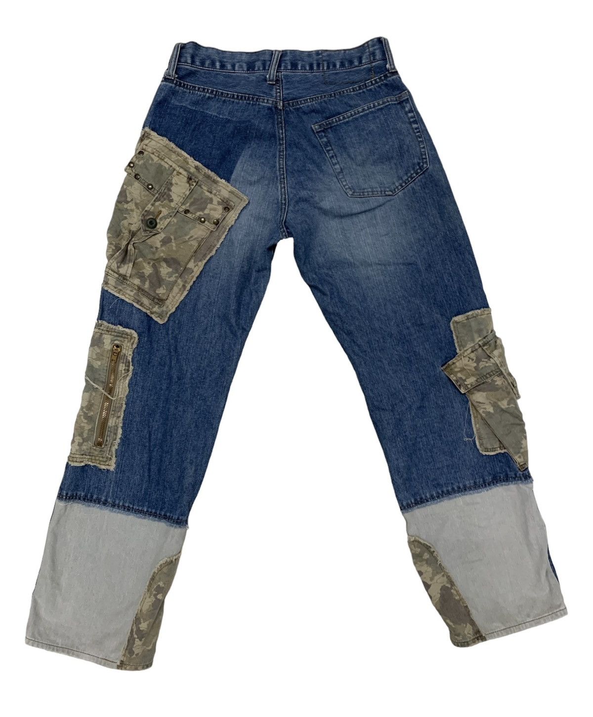 Japanese Brand × PPFM PPFM denim cargo camouflage patchwork Size US 28 / EU 44 - 2 Thumbnail
