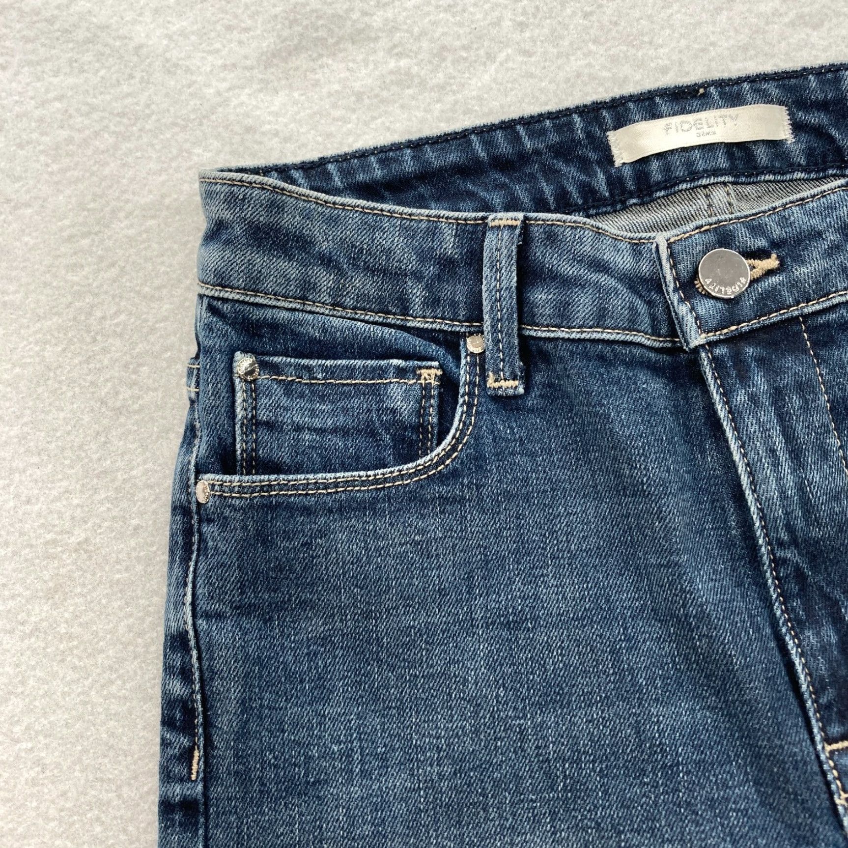 Vintage Fidelity Denim Jeans Women 26 Cher Slim Ankle Bristol Blue Stretch Denim NWT Size 26" / US 2 / IT 38 - 3 Thumbnail