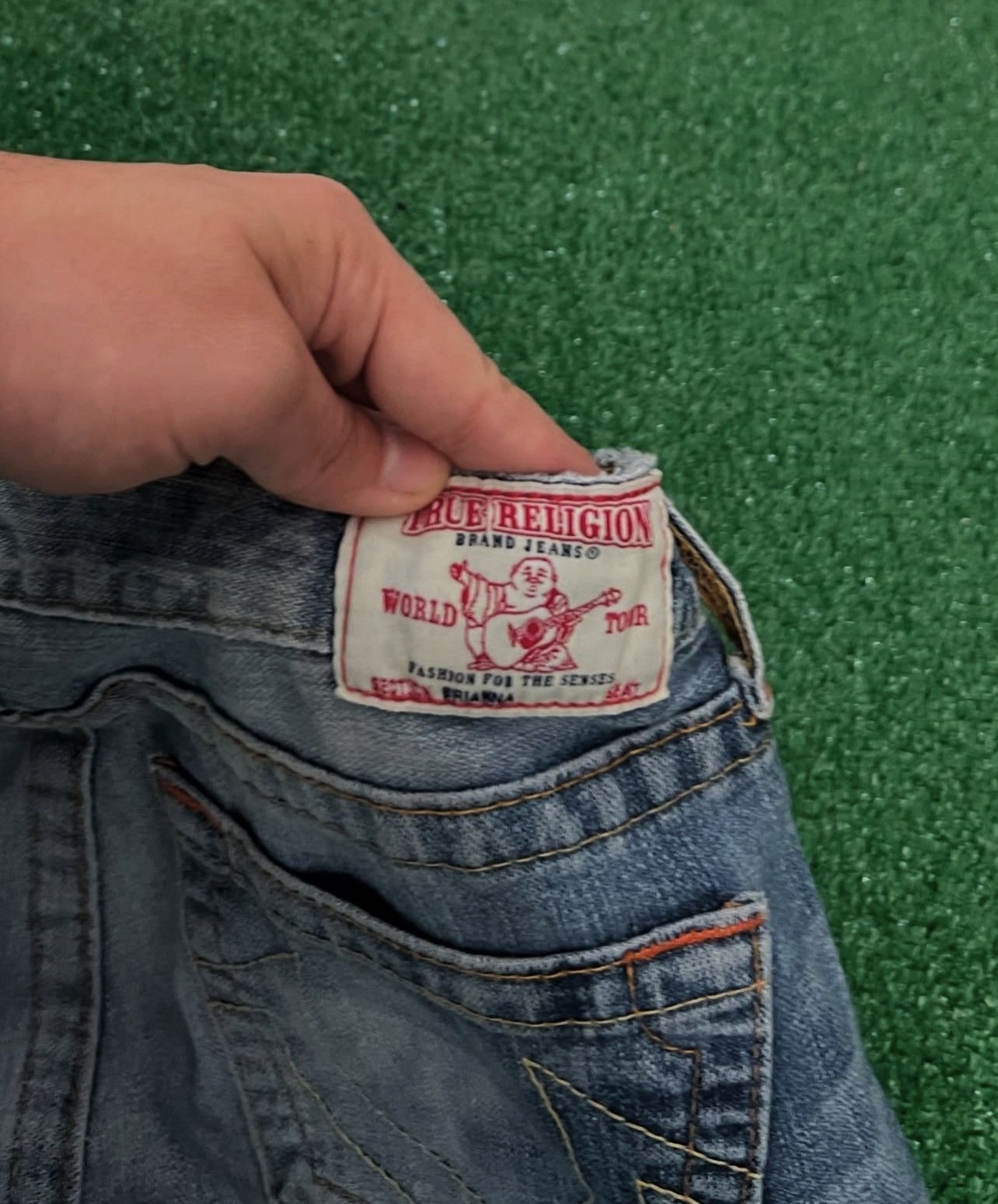 True Religion True Religion Dark Wash Bobby Low Rise Jeans Size US 28 / EU 44 - 3 Thumbnail