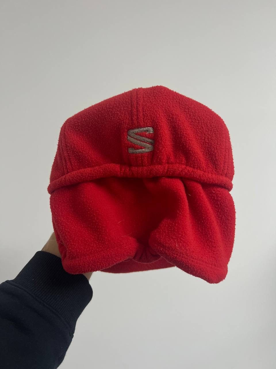 Salomon Vintage Salomon Fleece Cap Outdoor Hat Travel Red Unisex Size ONE SIZE - 17 Thumbnail