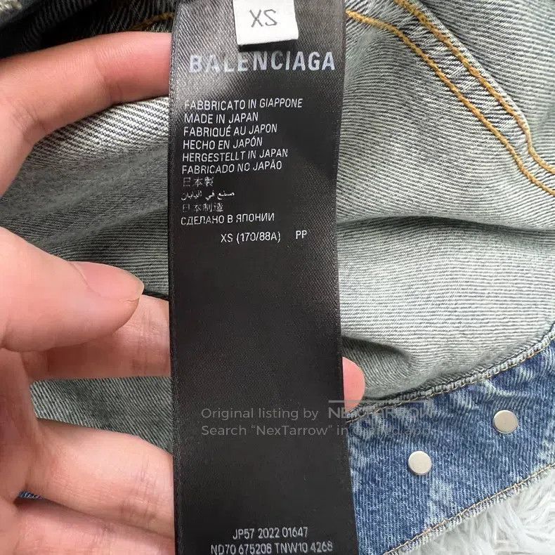 Balenciaga Balenciaga Distressed Denim Full Print Jacket Size US L / EU 52-54 / 3 - 4 Thumbnail