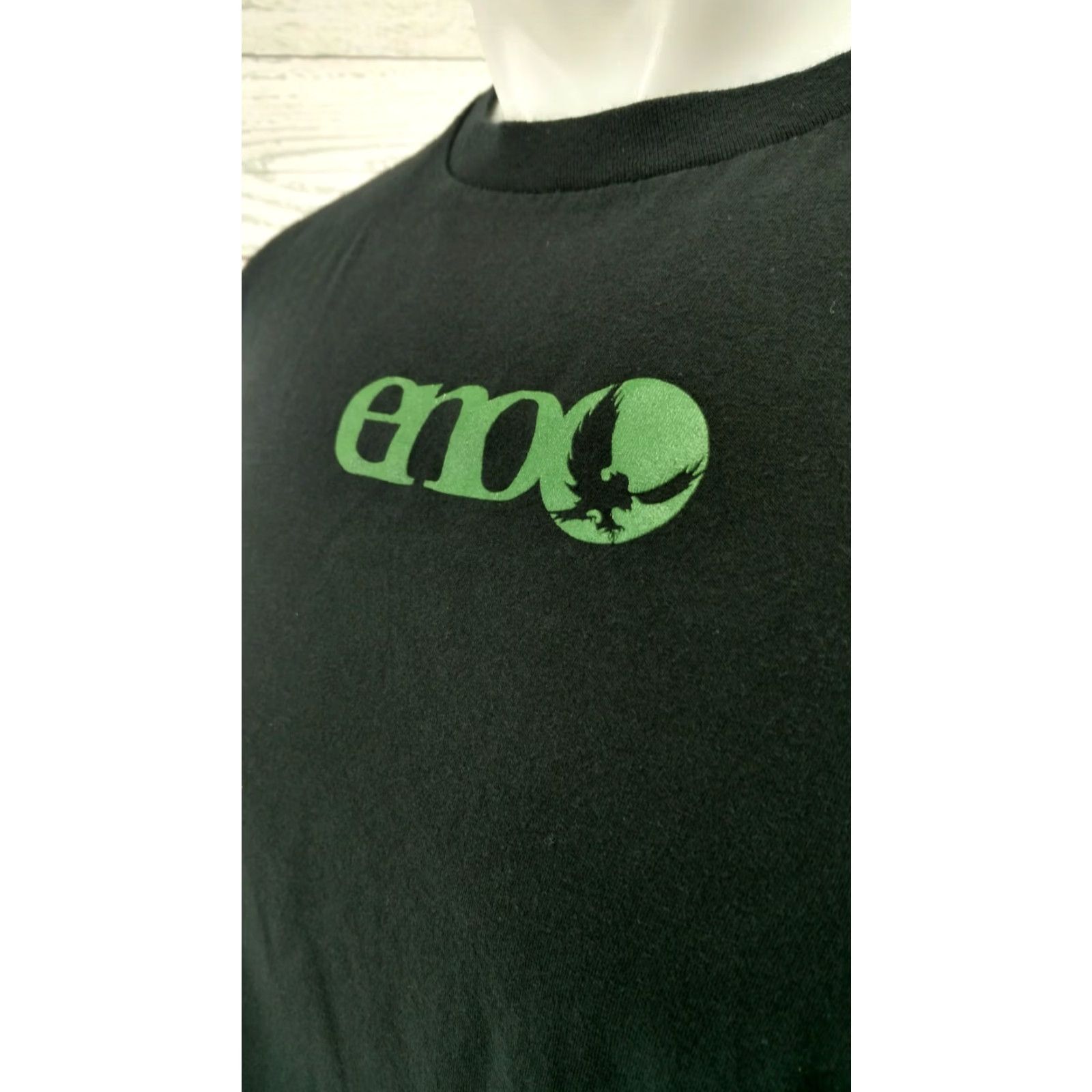 Gildan Gildan T-Shirt Mens ENO Hammock Black 2-Sided Graphic Regular Fit Crew Neck Short Sleeve Medium/Adult Mens Black Graphic Print Logo 2-Sided Preowned Size US M / EU 48-50 / 2 - 4 Thumbnail