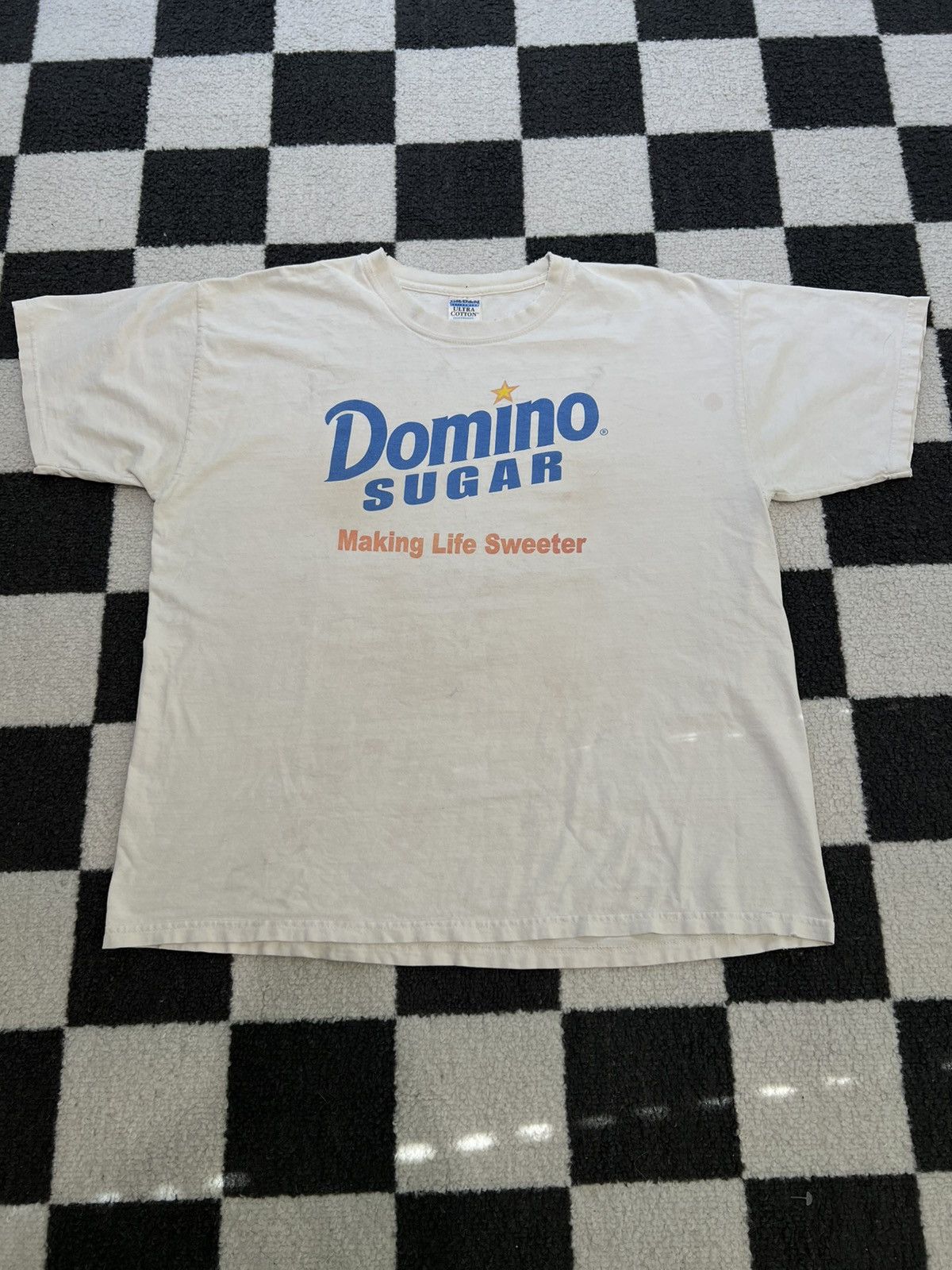 Vintage 90's Dominos Sugar "Make Life Sweeter" Vintage Tee Size US XL / EU 56 / 4 - 2 Thumbnail