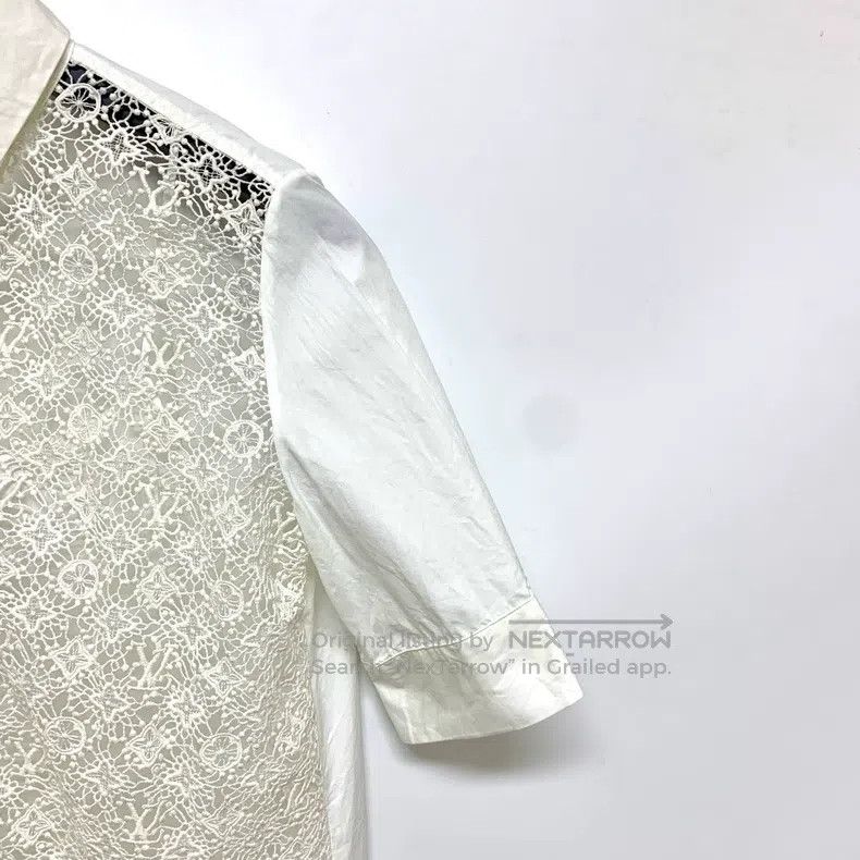 Louis Vuitton Louis Vuitton White Lace Short Sleeve Shirt Size XS / US 0-2 / IT 36-38 - 8 Thumbnail