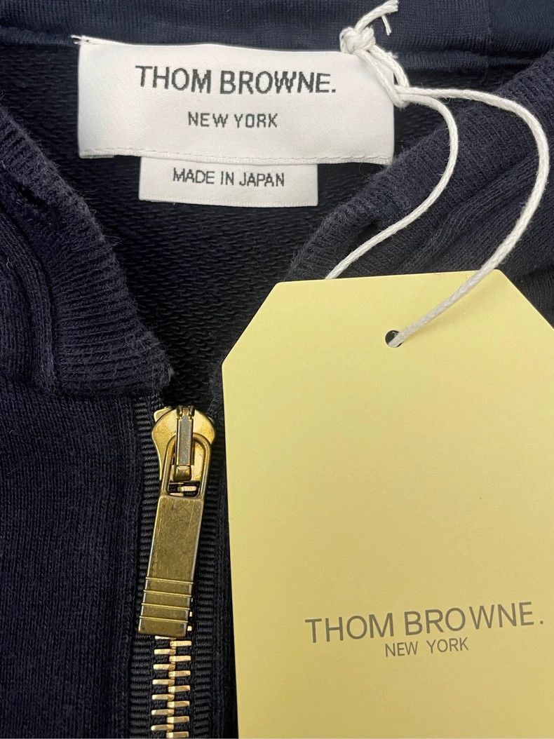 Thom Browne Thom browne Dark blue four-striped zipper jacket 2504-Nexta Size US XL / EU 56 / 4 - 5 Thumbnail