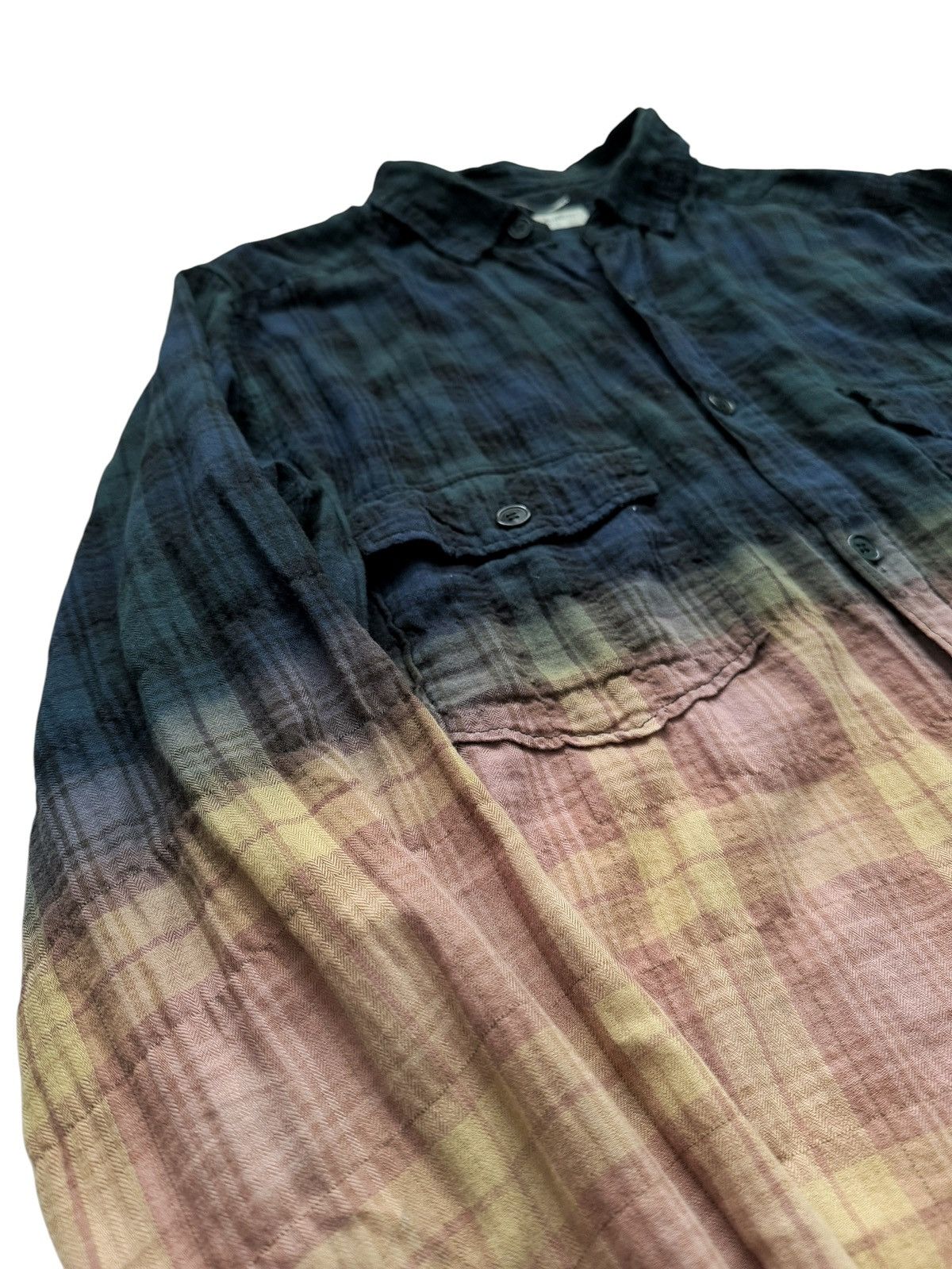 Saint Laurent Paris GRAIL SS16 Hedi Surf Sounds Bleach Distressed Flannel Size US XL / EU 56 / 4 - 5 Thumbnail