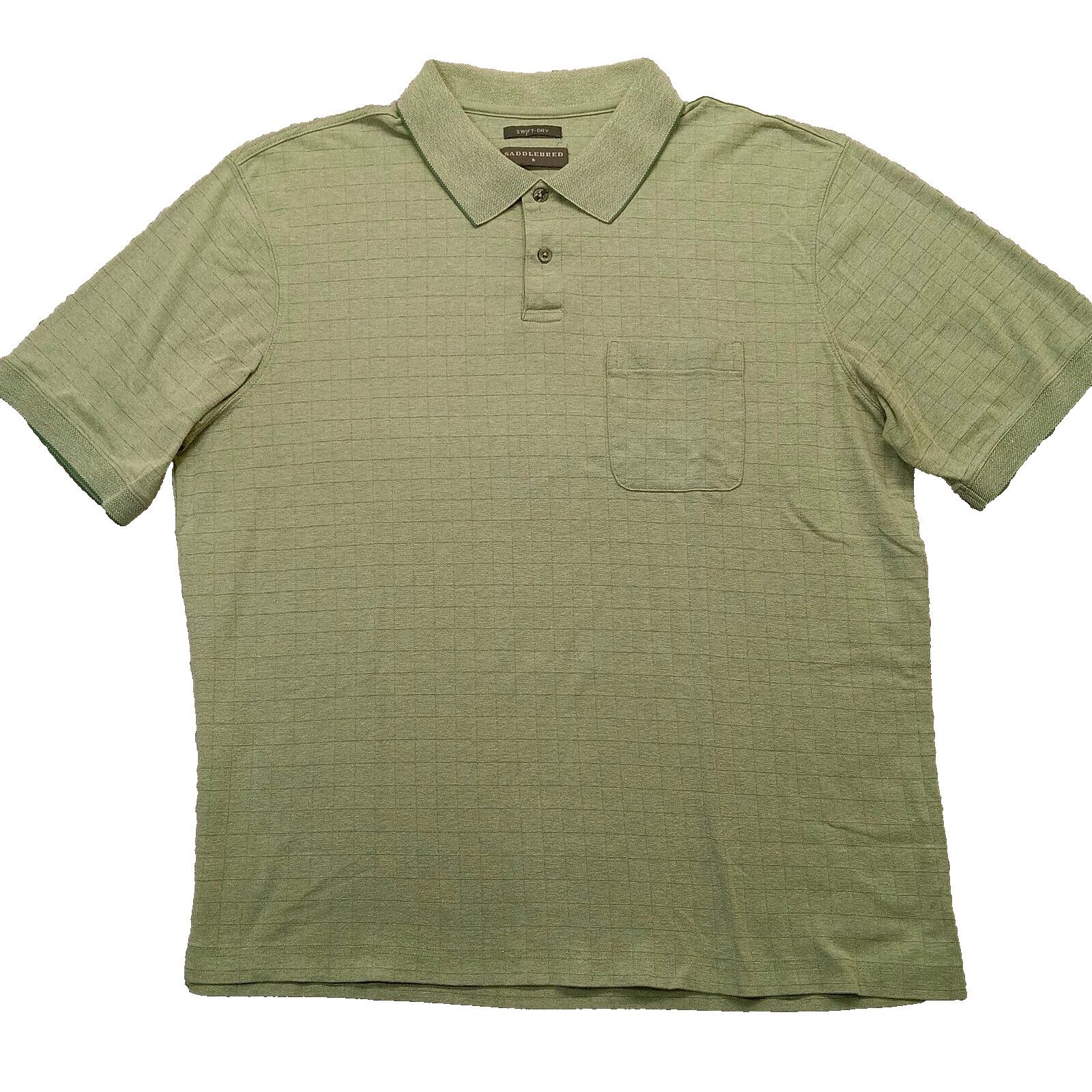 Saddlebred Saddlebred Polo Shirt L Men's Swift-Dry Short Sleeve Plaid Size US L / EU 52-54 / 3 - 1 Thumbnail