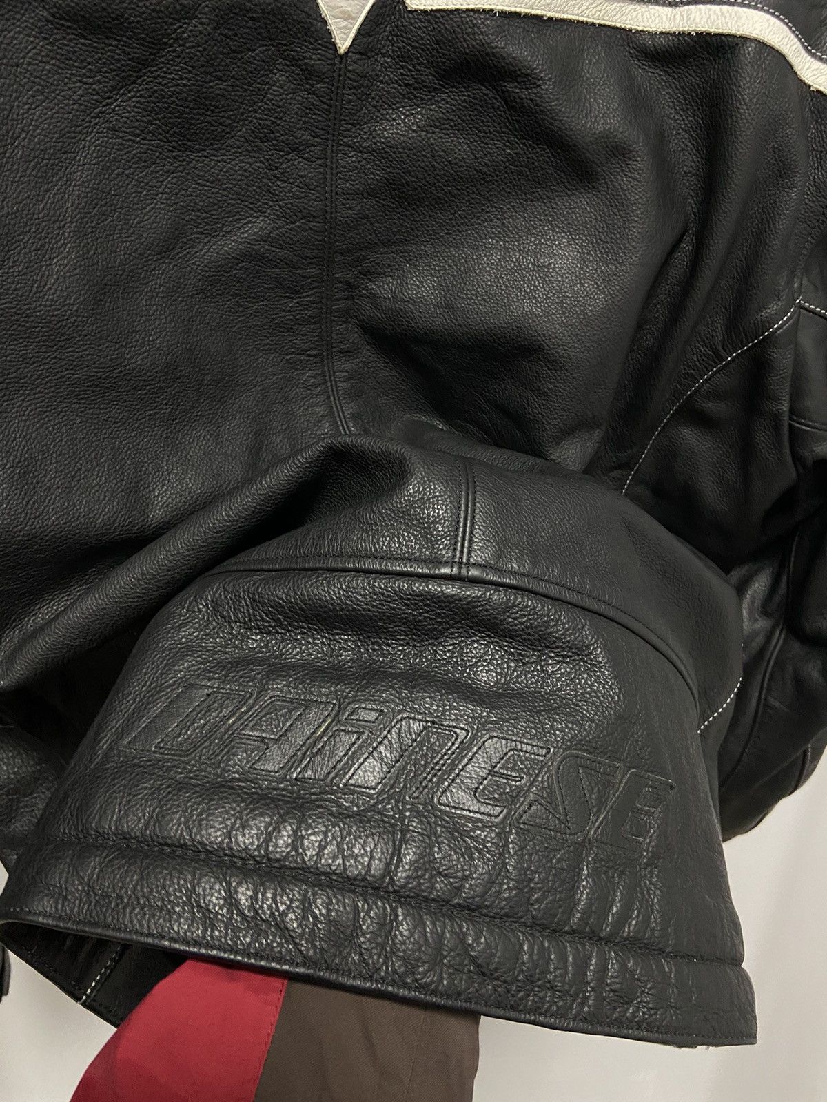 Dainese × Vintage Dainese big logo leather jacket racing moto Sleeve Size US XL / EU 56 / 4 - 4 Thumbnail
