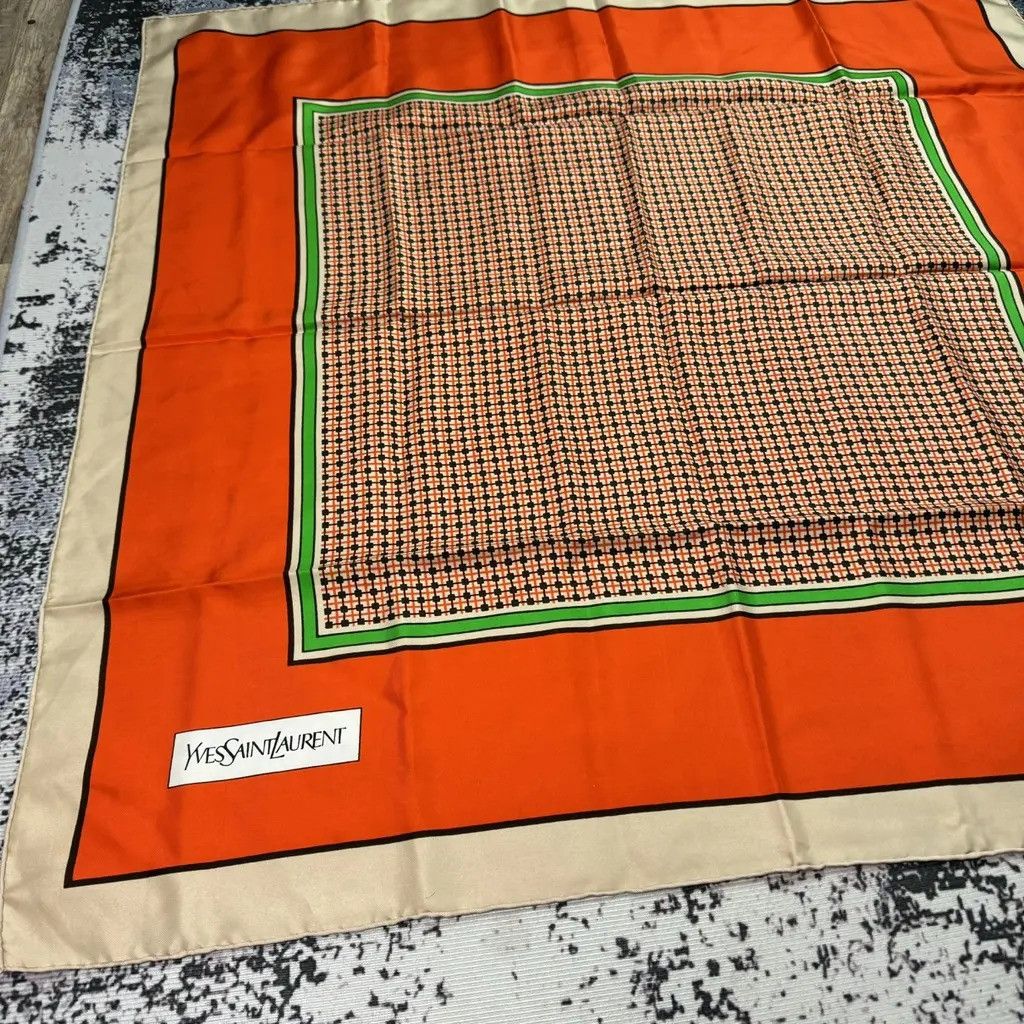Yves Saint Laurent Yves Saint Laurent Silk Scarf Size ONE SIZE - 4 Thumbnail
